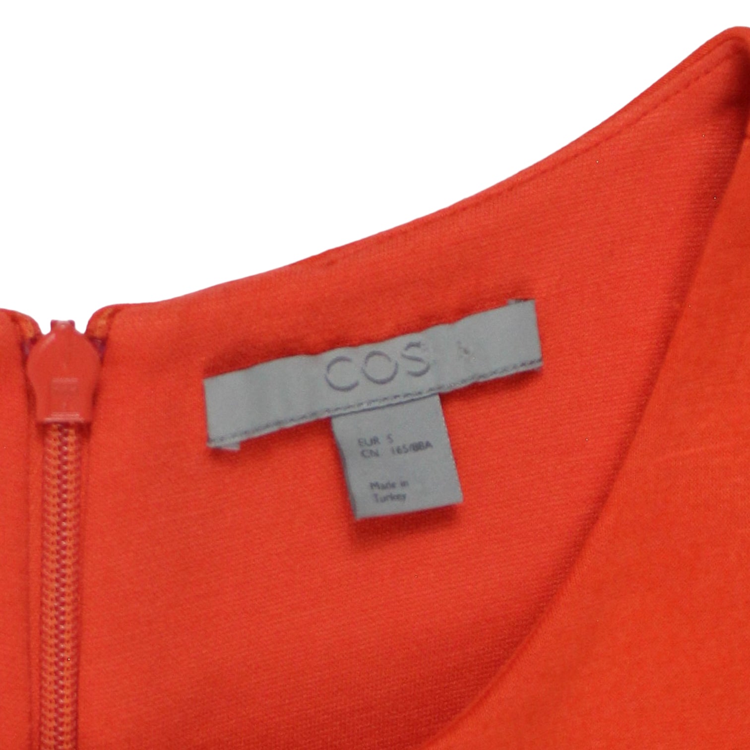 COS Orange Waterfall Detail Dress