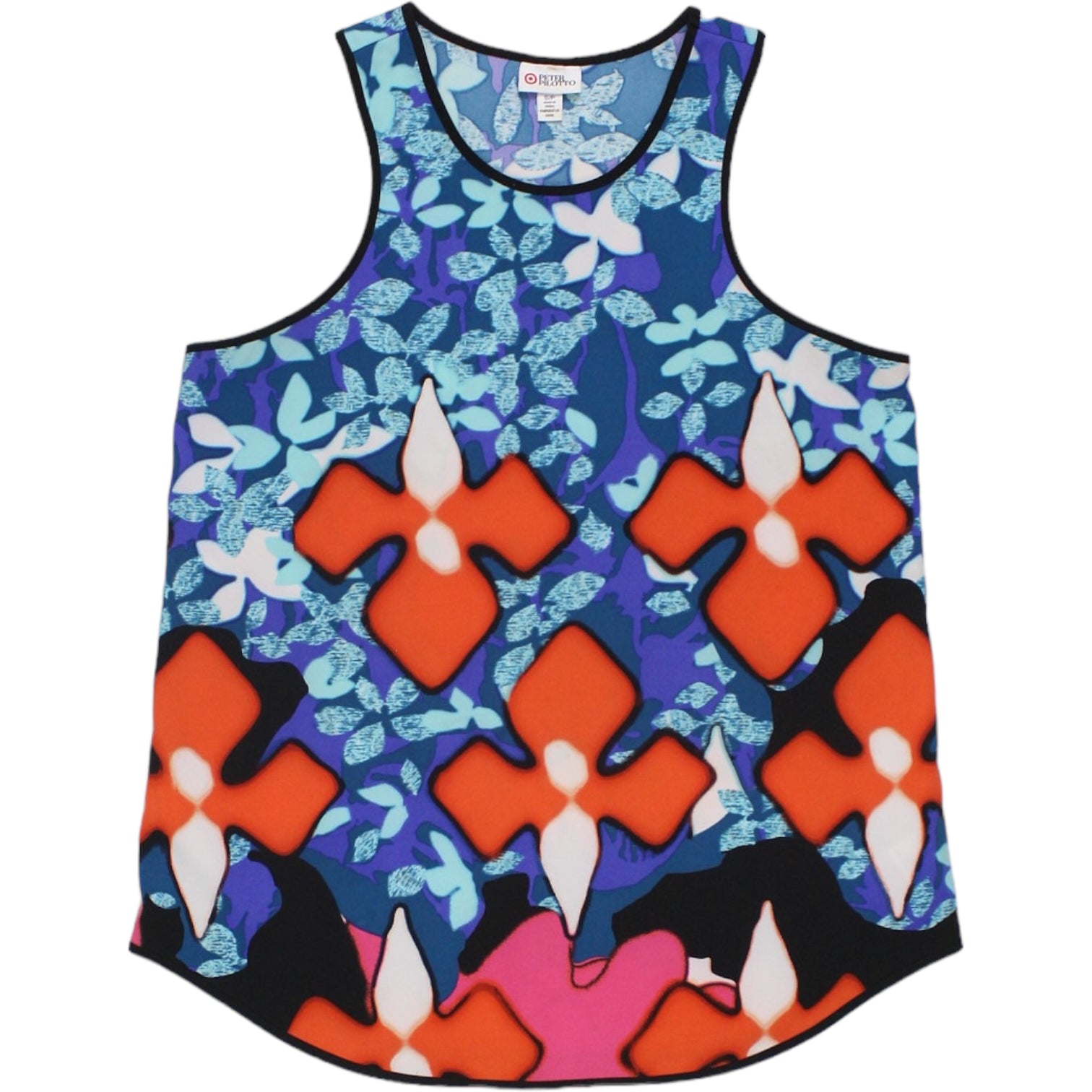 Peter Pilotto Blue Digital Floral Tank