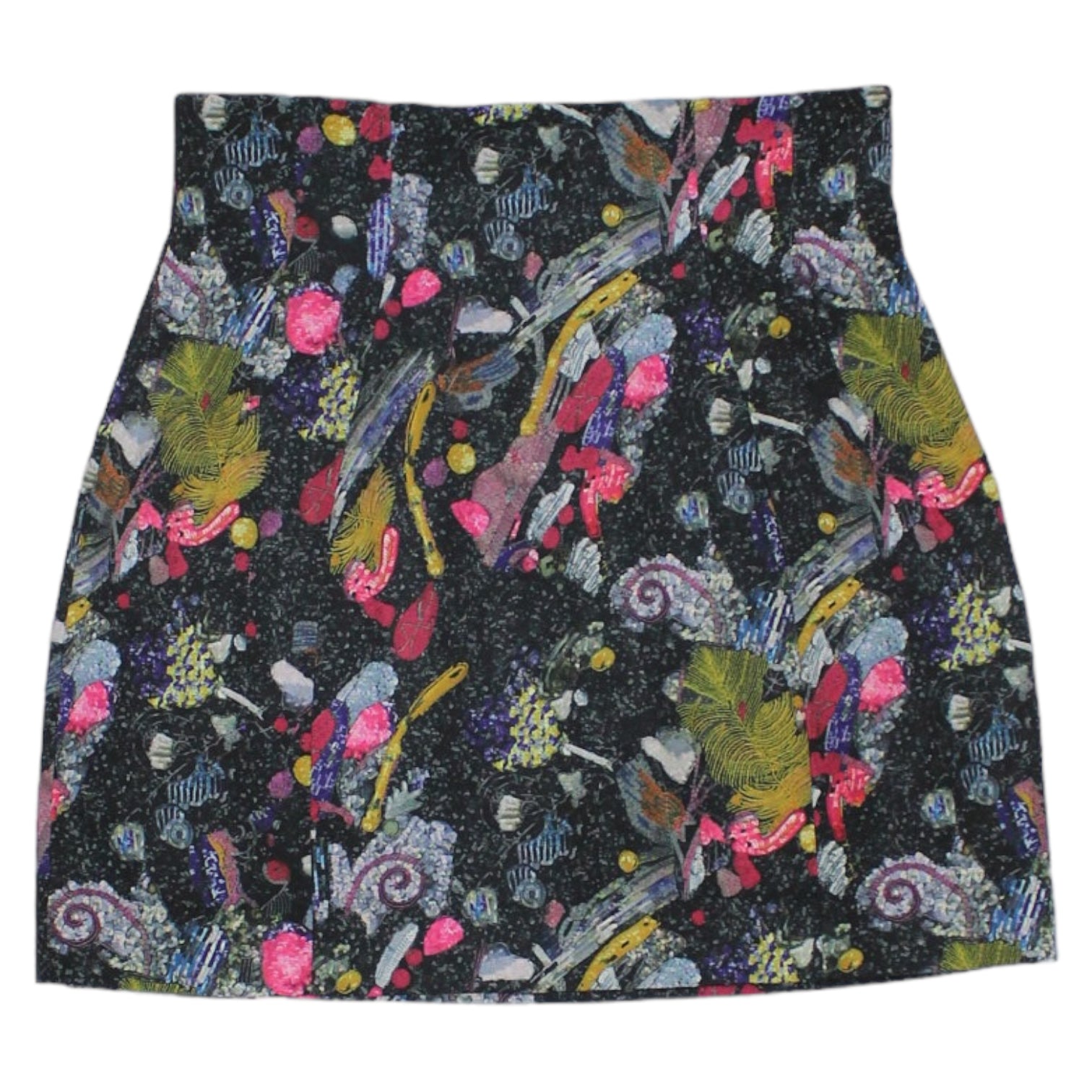 & Other Stories Black/Multi Mini Skirt