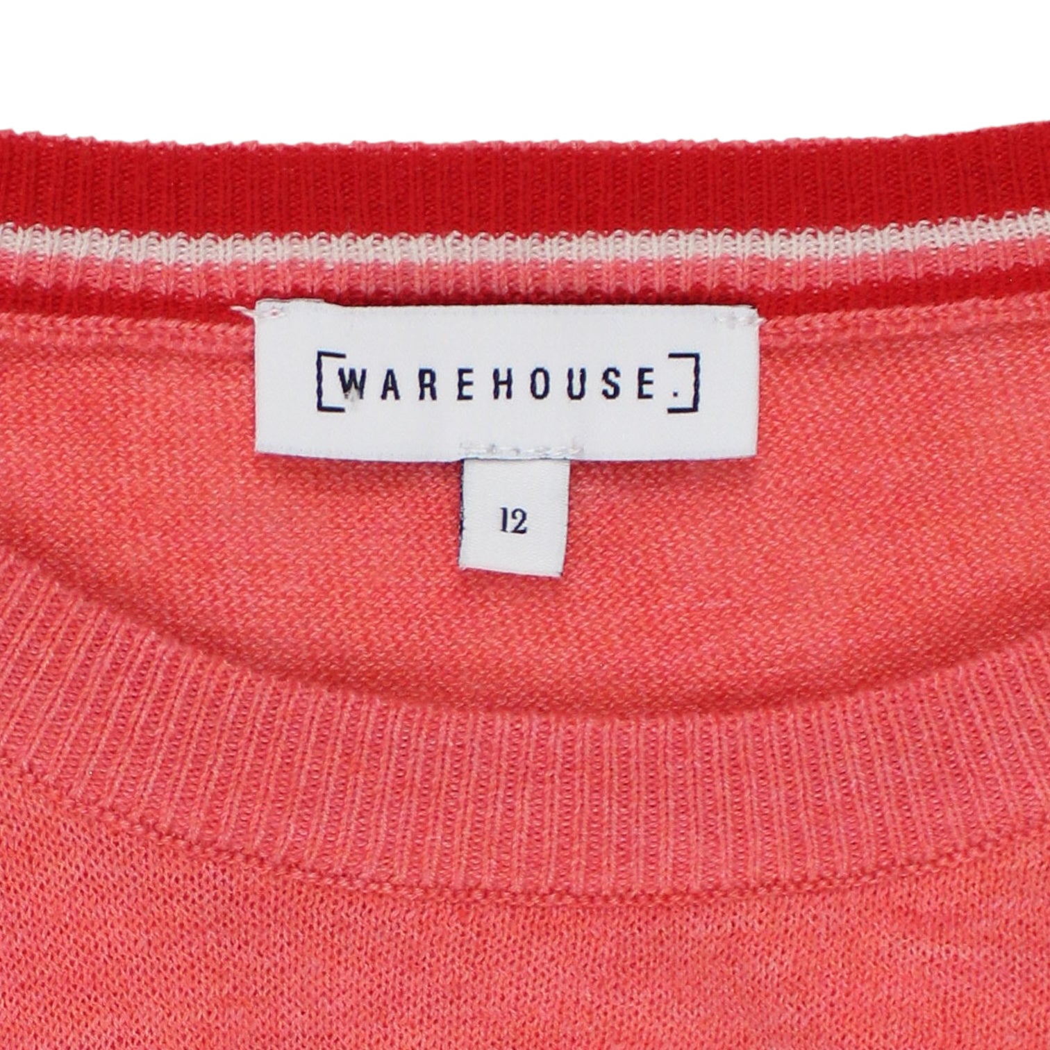 Warehouse Coral Fine Knit Jumper