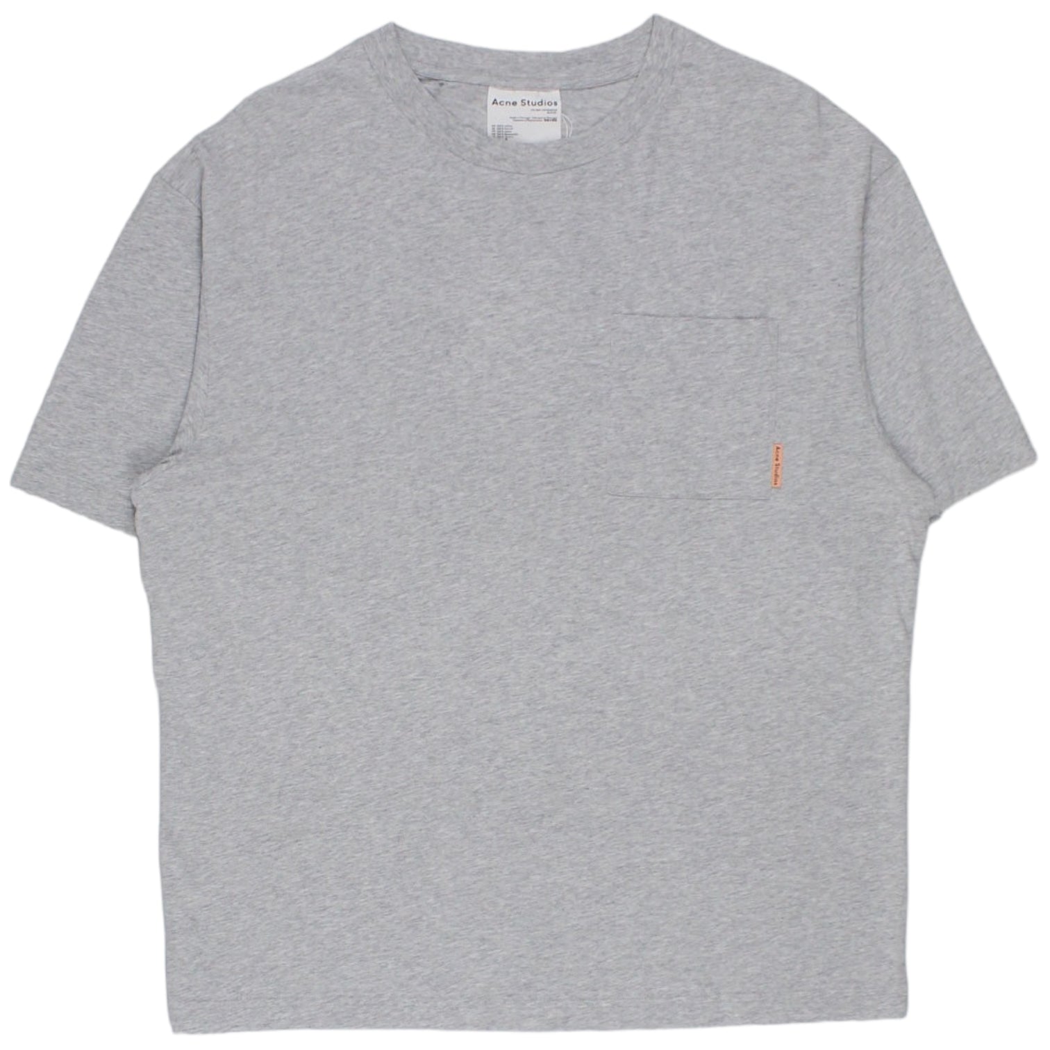 Acne Studios Grey Marl Pink Label Pocket Tee