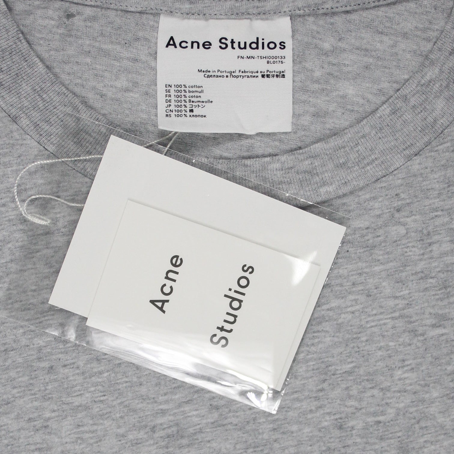 Acne Studios Grey Marl Pink Label Pocket Tee