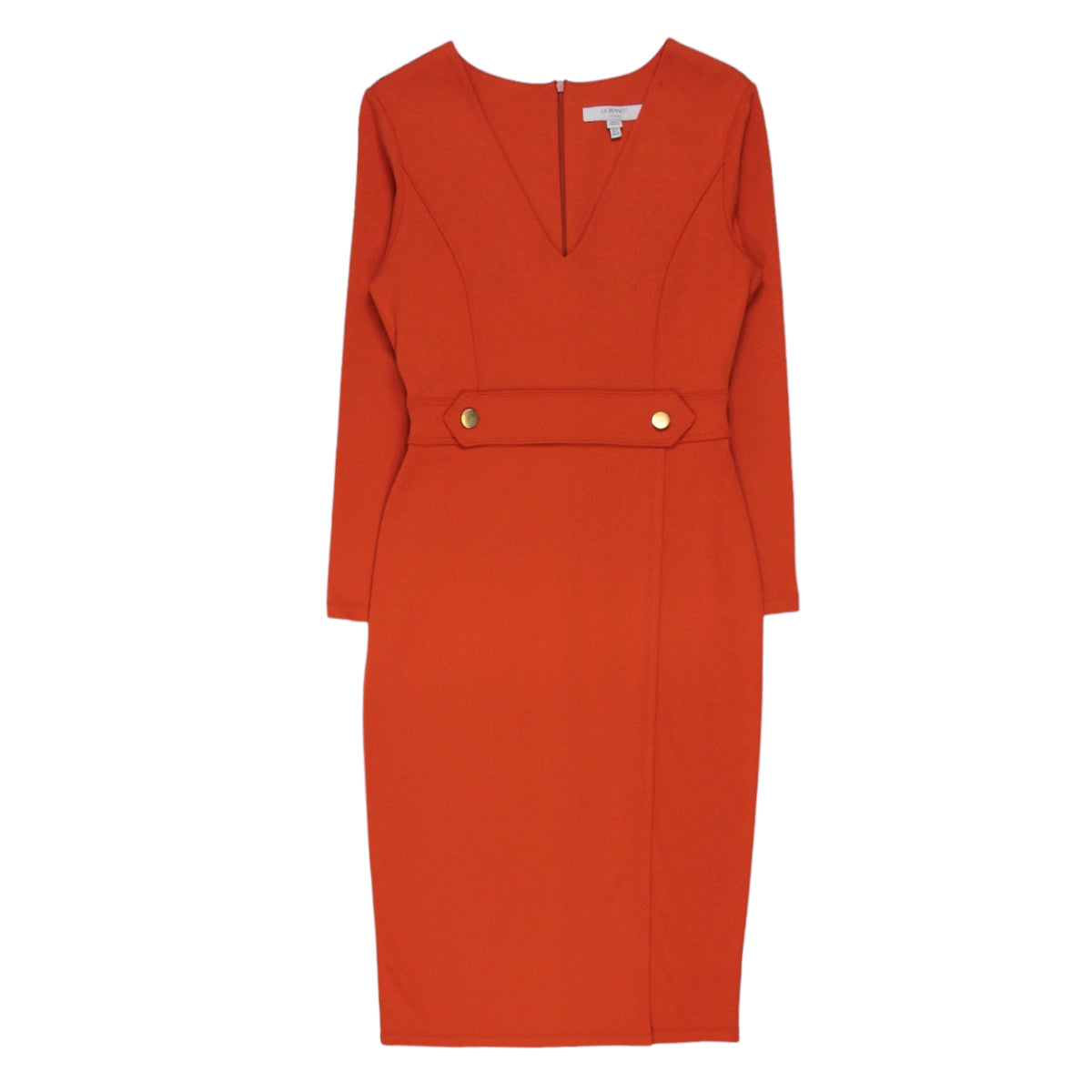 L.K. Bennett Orange Sarah Midi Dress