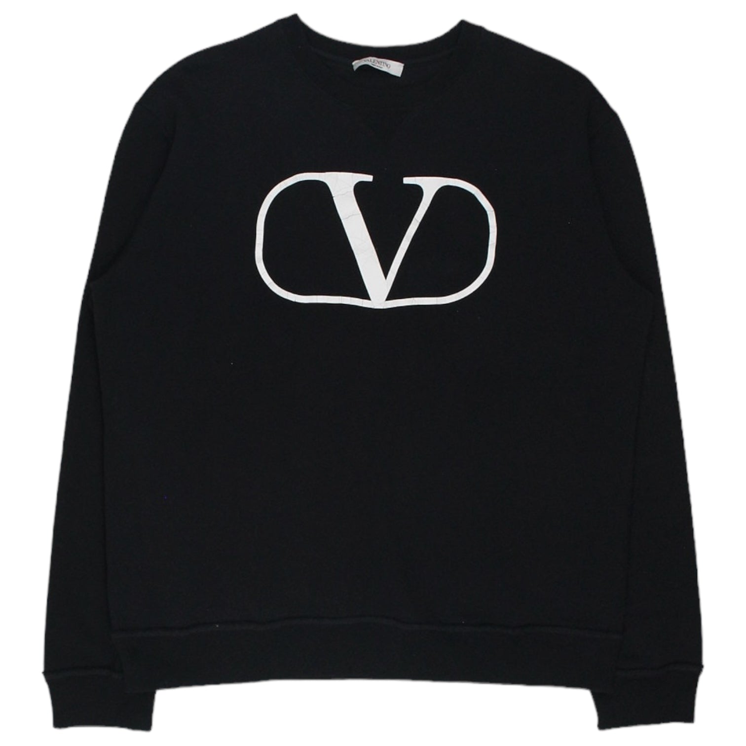 Valentino Black Cracked Logo Sweatshirt