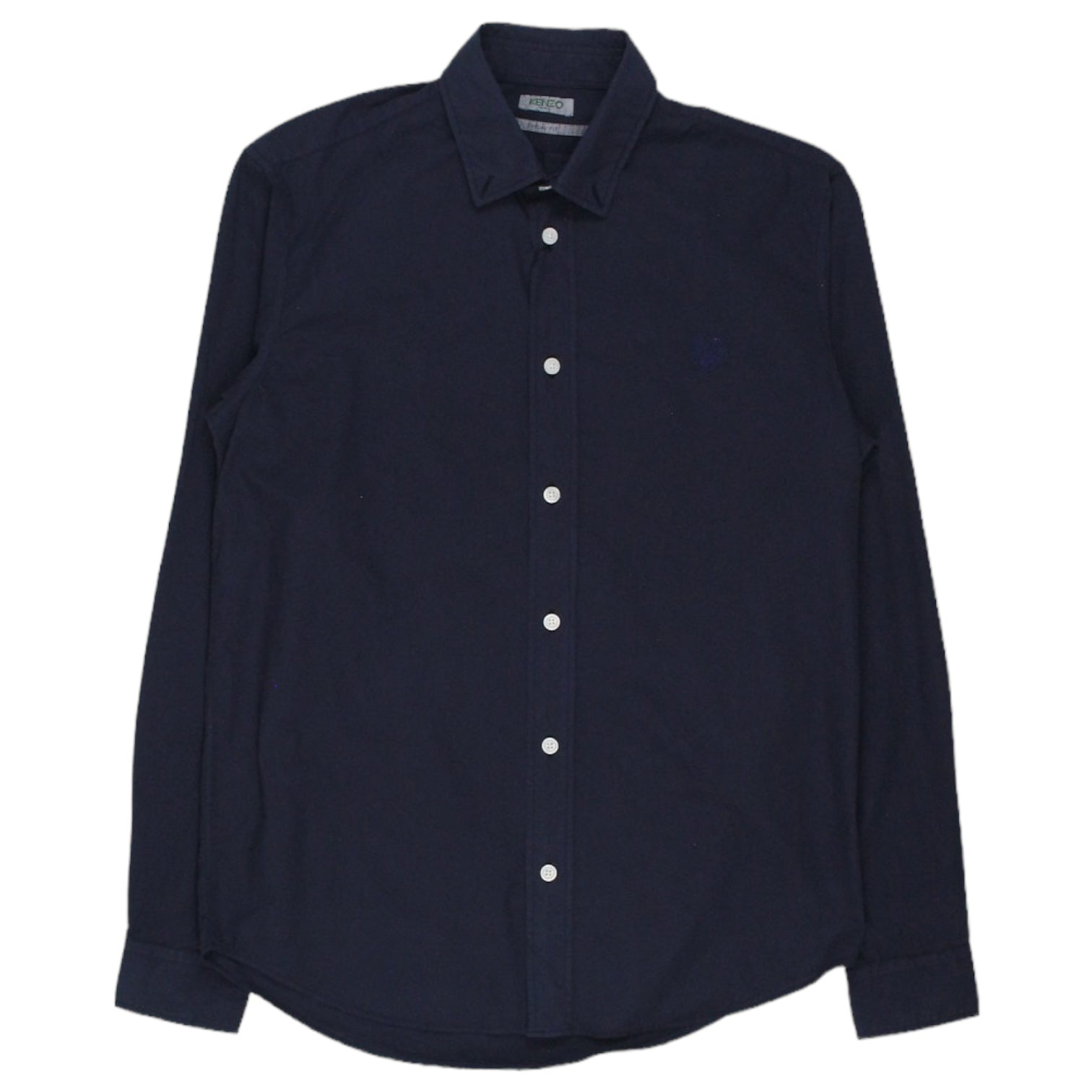Kenzo Navy Button Down Tiger Shirt