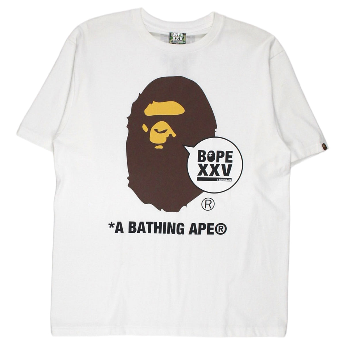 A Bathing Ape White Bape XXV Ape Head Tee