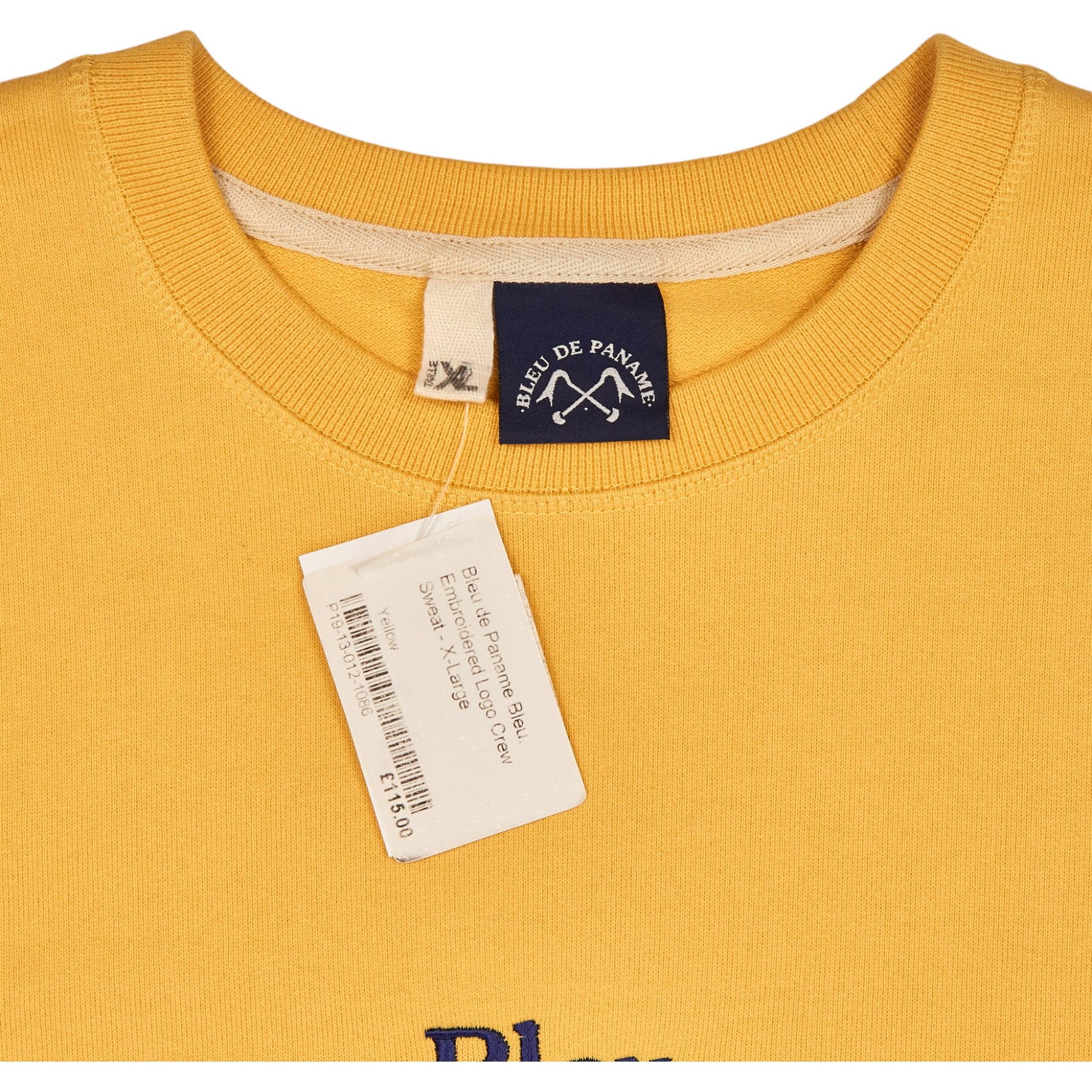 Bleu De Paname Yellow Embroidered Crew Sweat