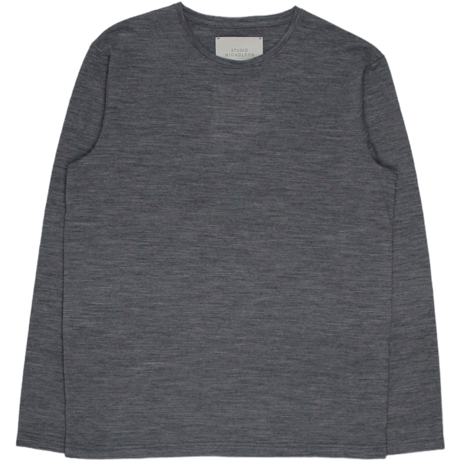 Studio Nicholson Grey Classic Long Sleeve Tee