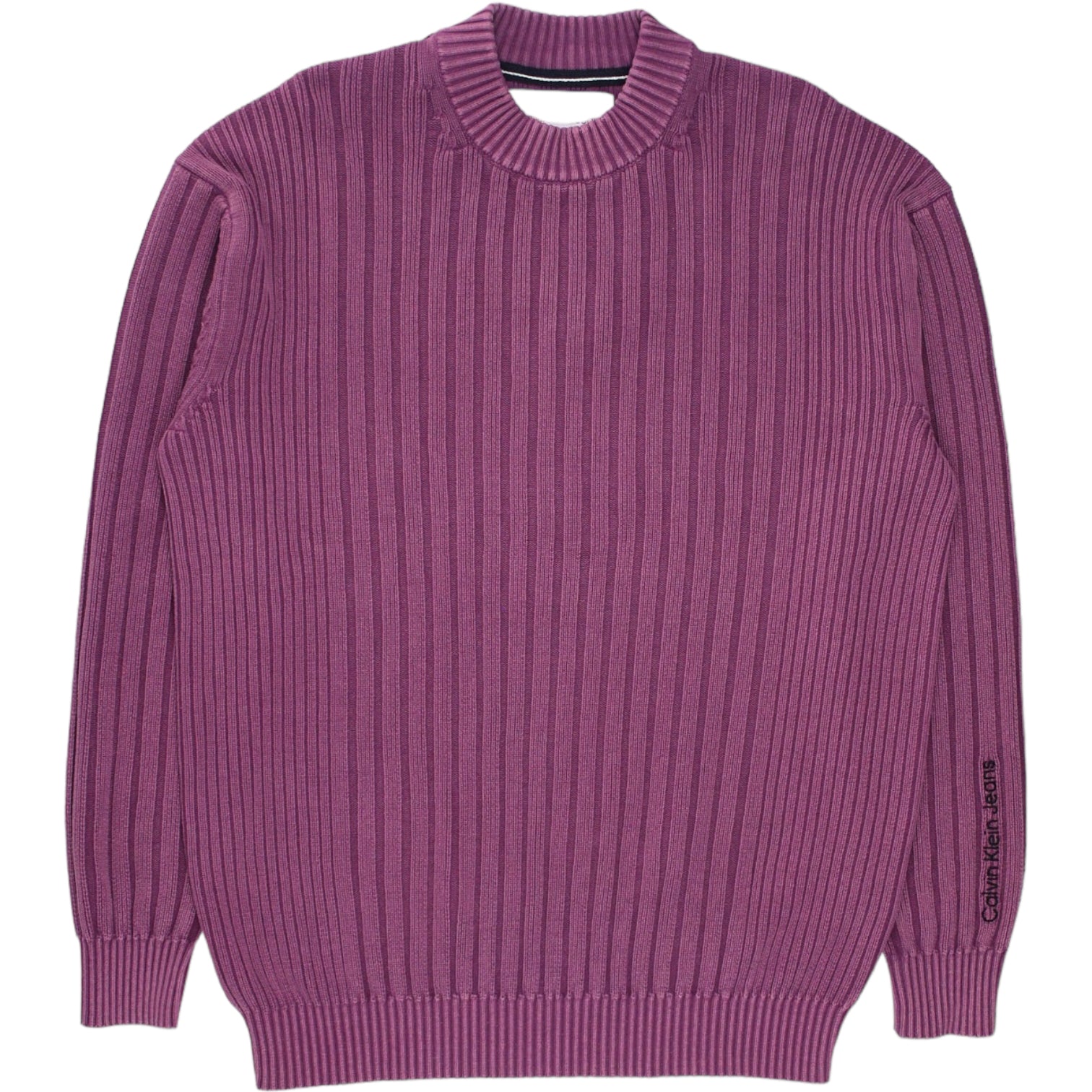 Calvin Klein Jeans Purple Rib Stripe Sweater