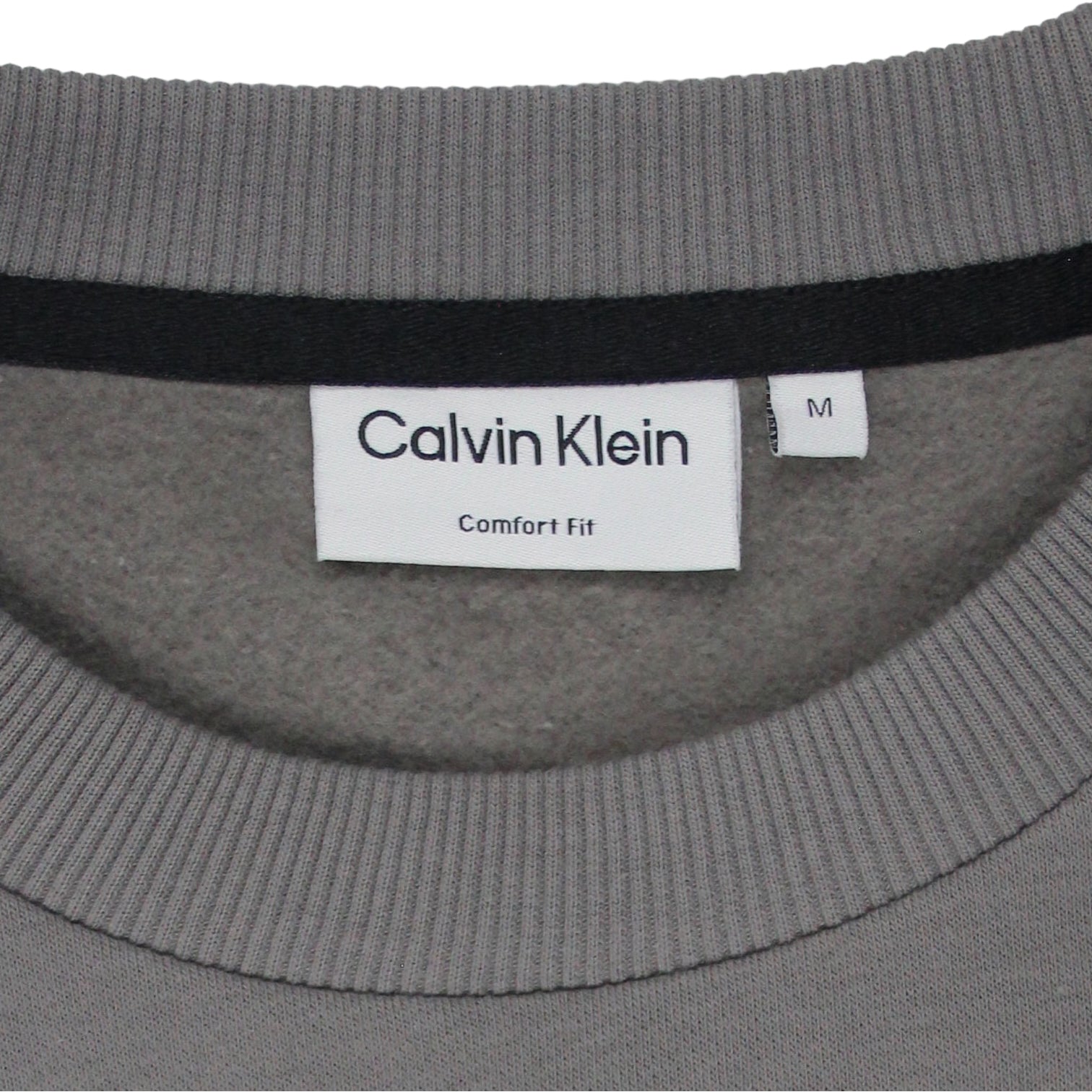 Calvin Klein Grey Textured Logo Sweatshirt