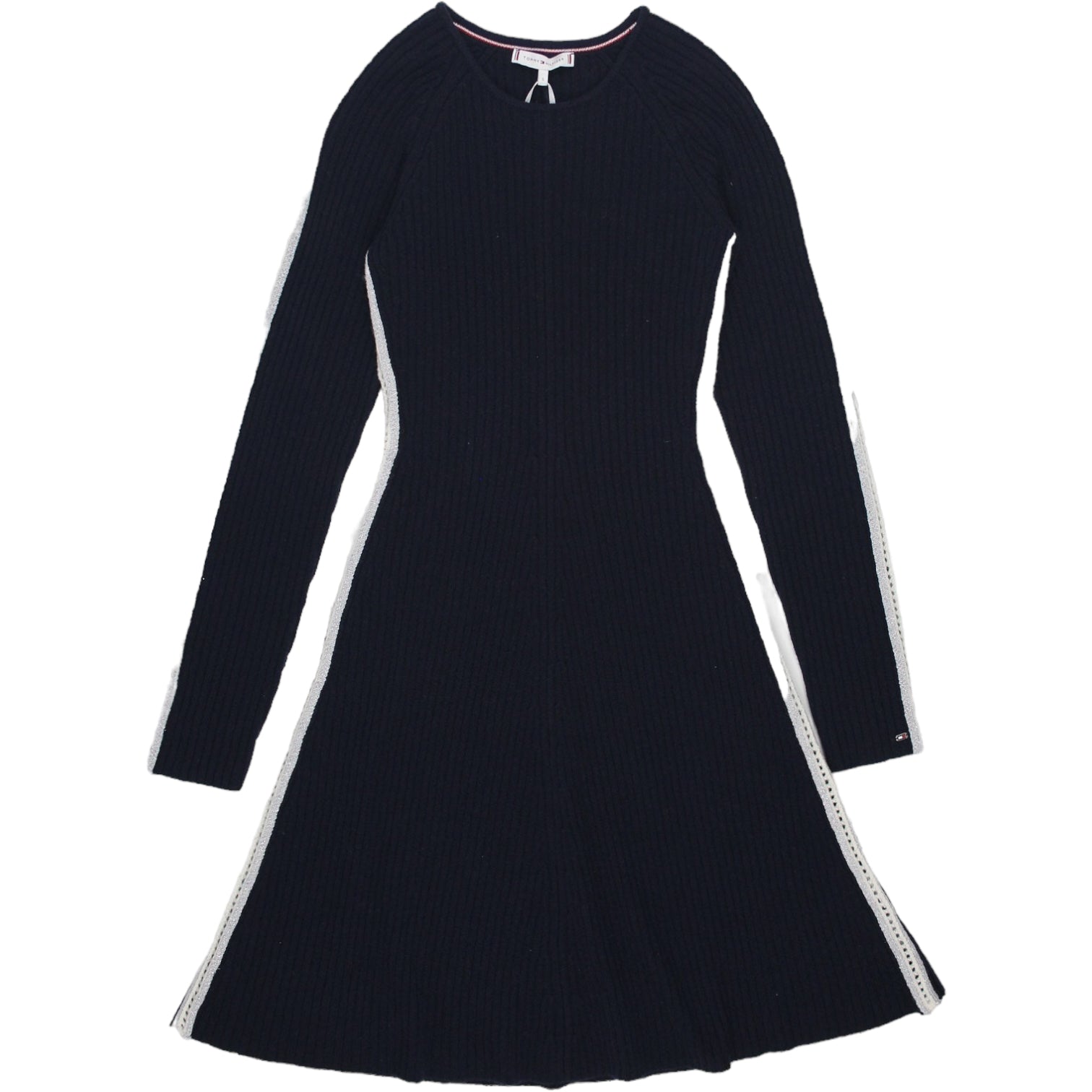 Tommy Hilfiger Navy Rib Fit & Flare Dress
