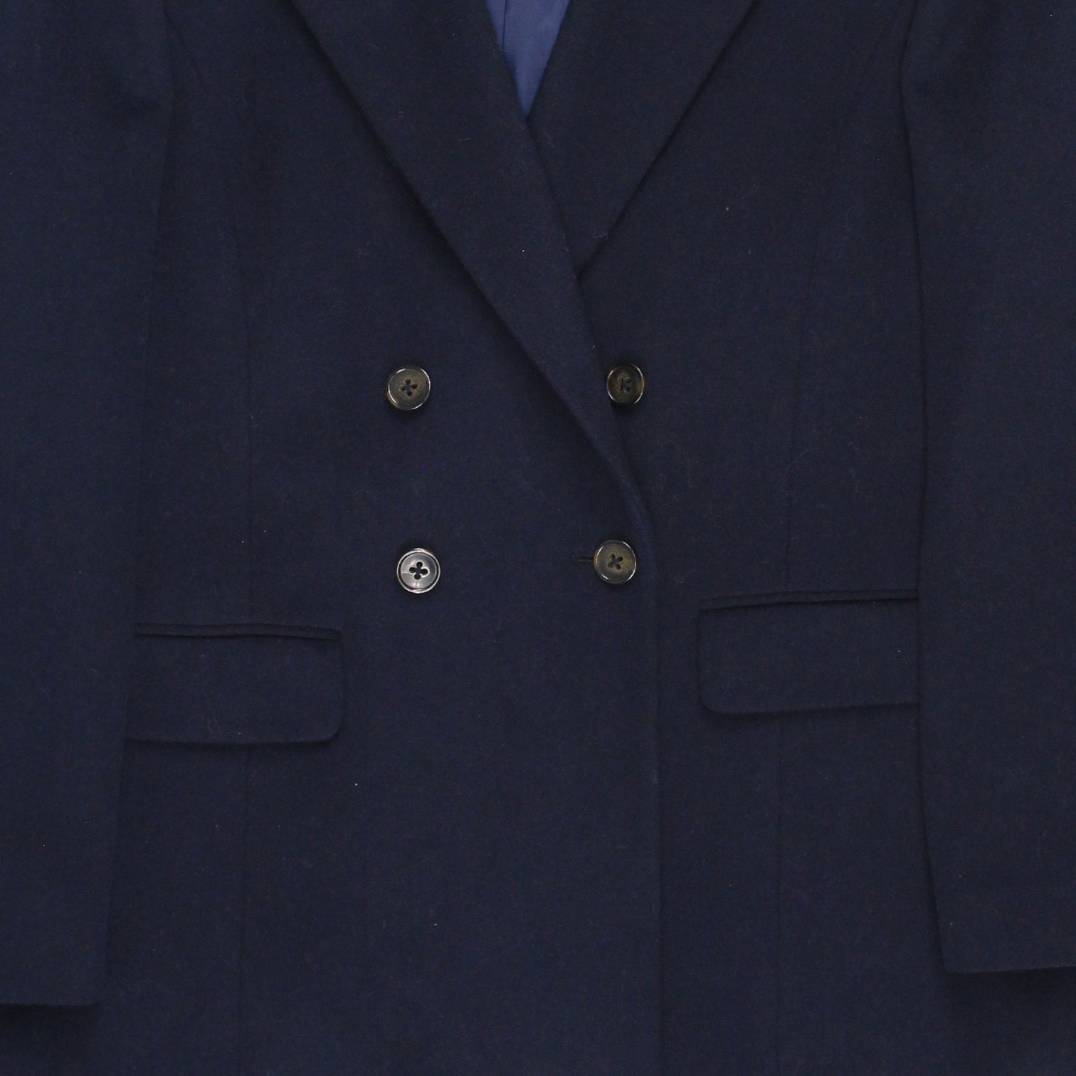 Crew Clothing Co Navy Double Breasted Coat