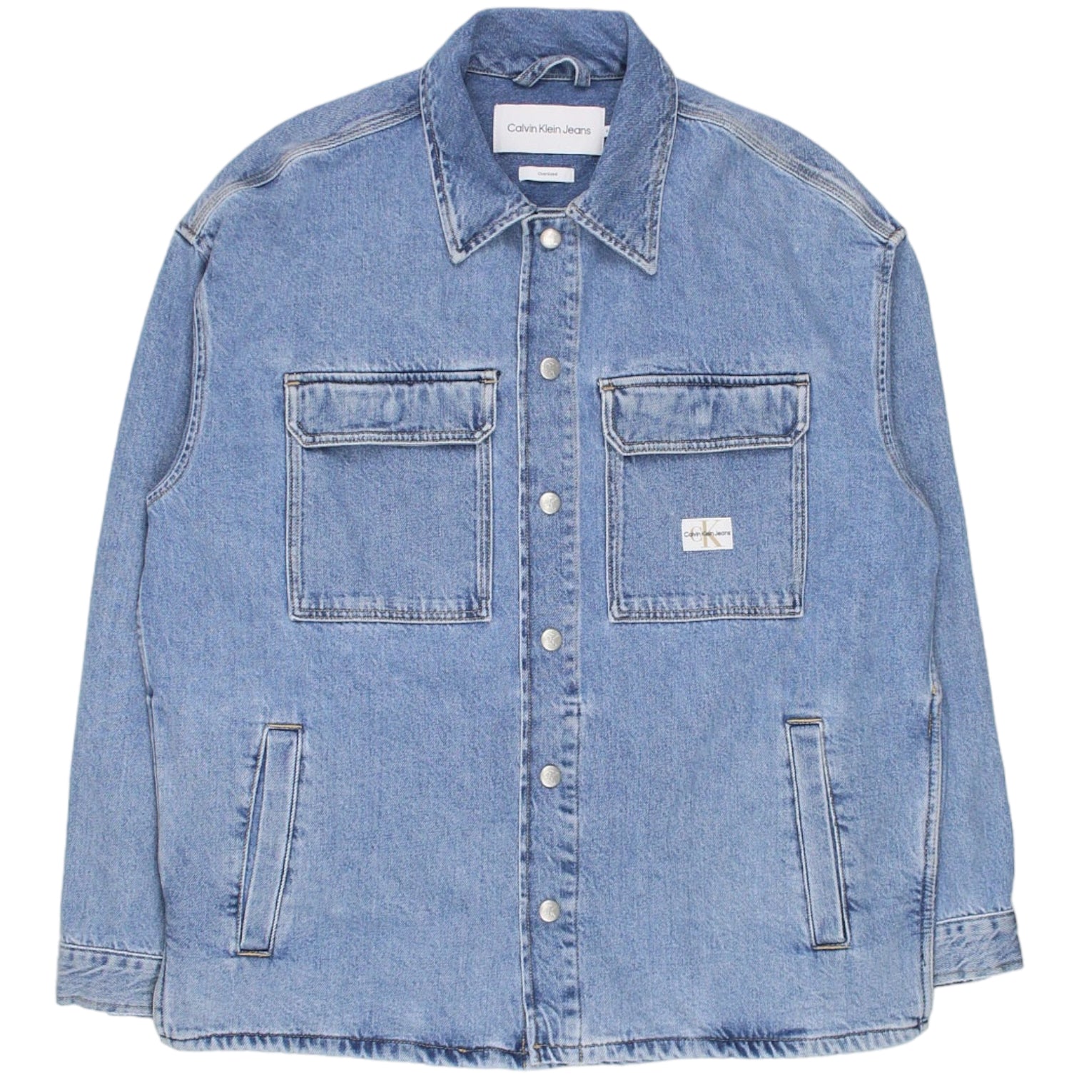 Calvin Klein Jeans Blue Boxy Utility Shirt Jacket