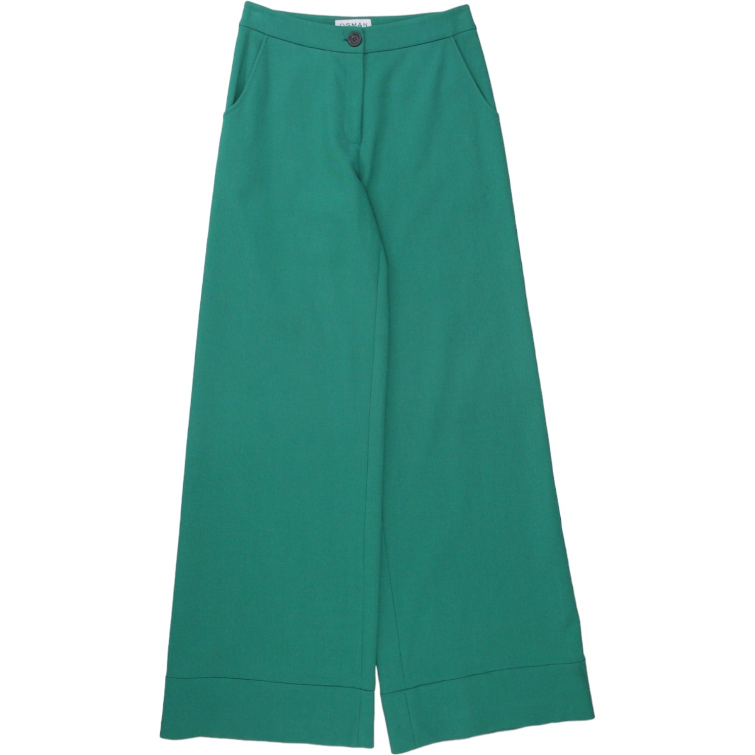 Osman Green Long Flared Trousers