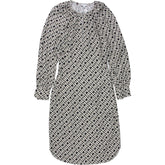 Tommy Hilfiger Black/Cream Logo Midi Dress