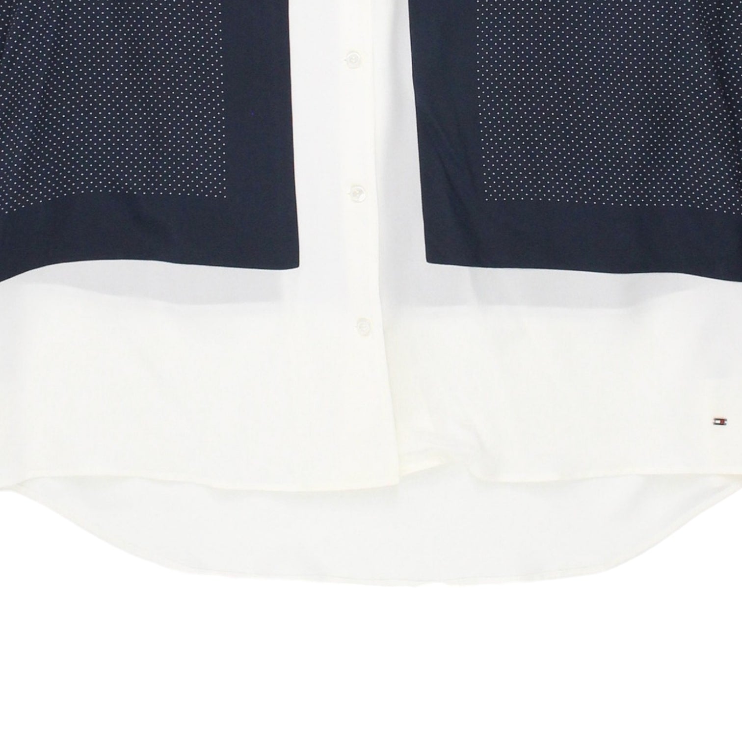 Tommy Hilfiger Navy/White Polka Dot Silk Shirt