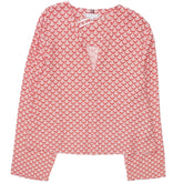Tommy Hilfiger Red Varsity V-Neck Blouse