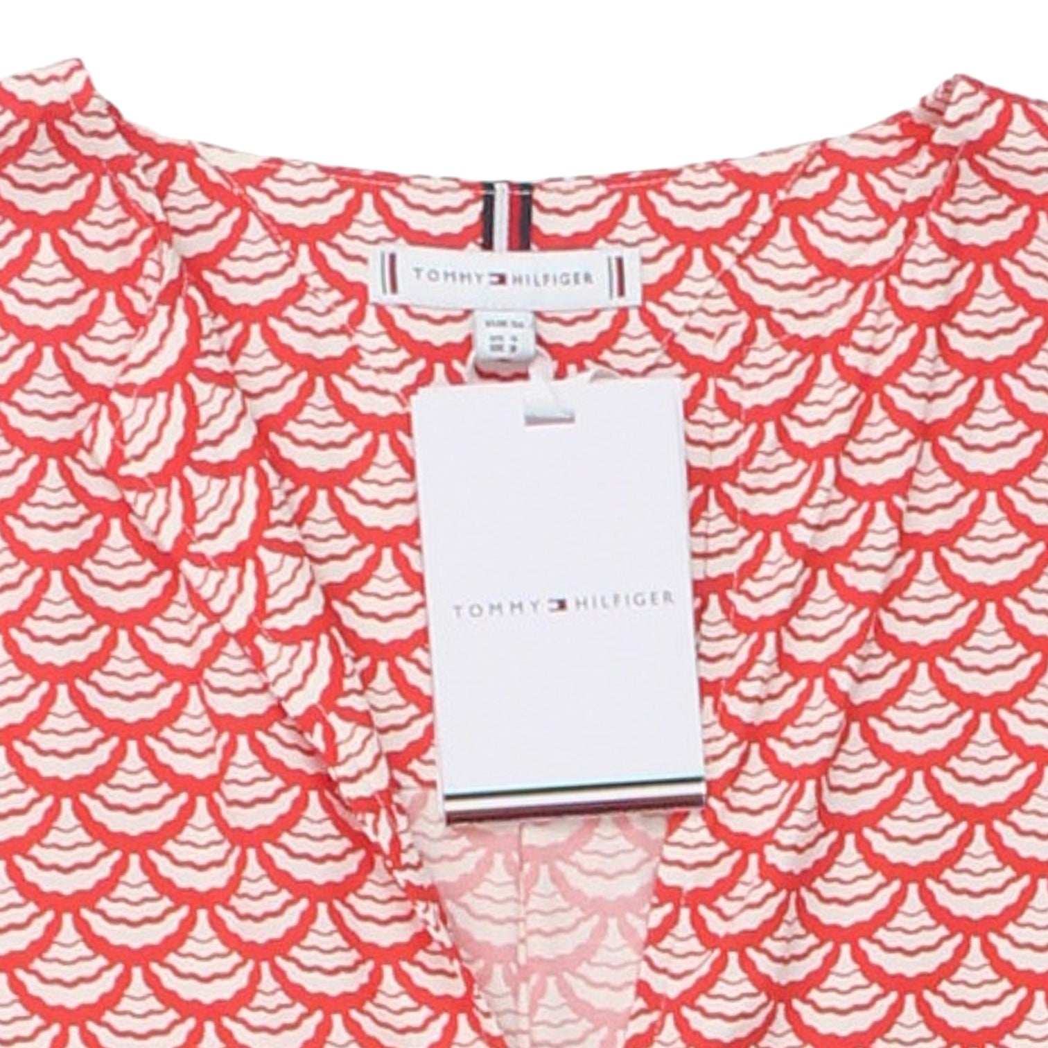Tommy Hilfiger Red Varsity V-Neck Blouse