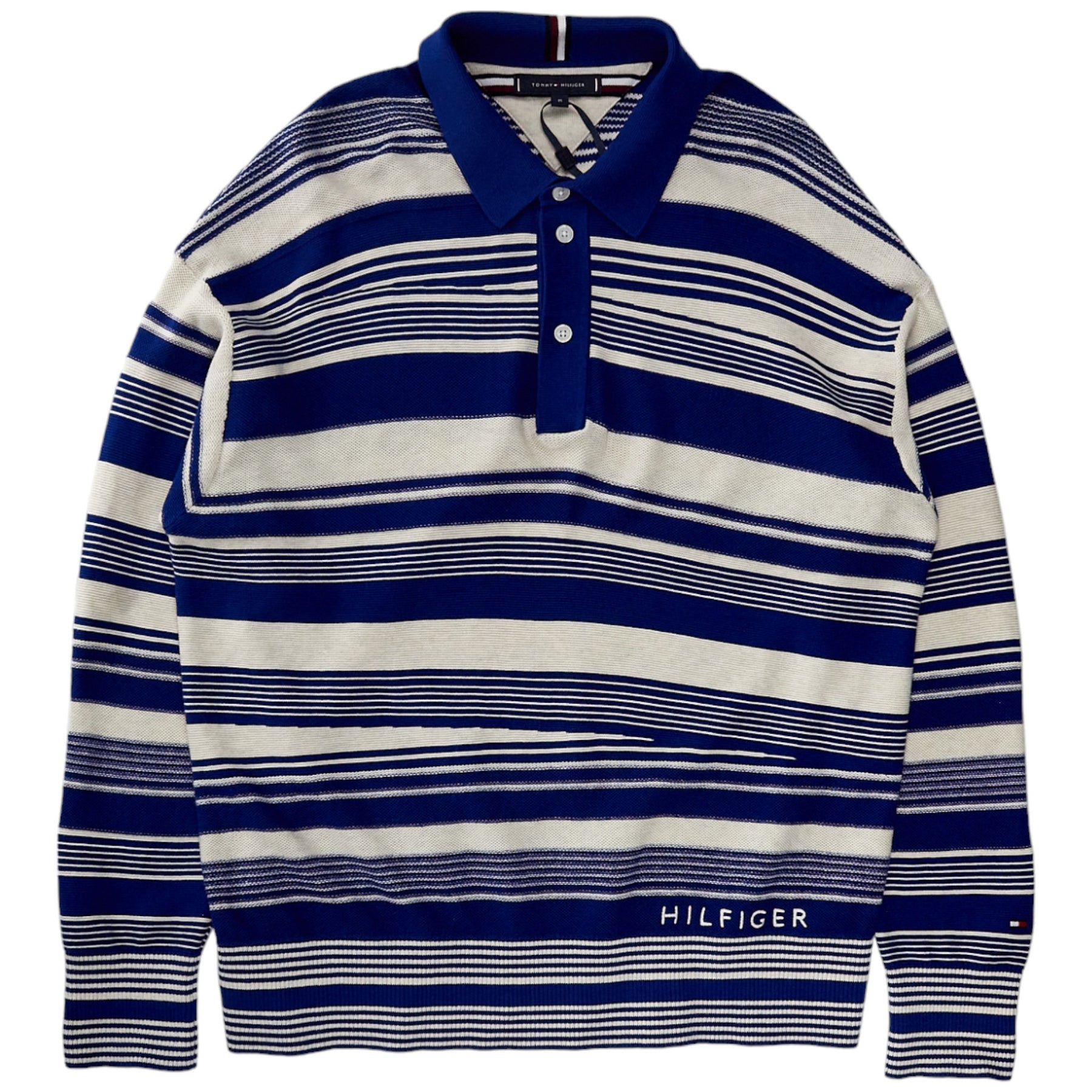 Tommy Hilfiger Blue/White Polo Jumper