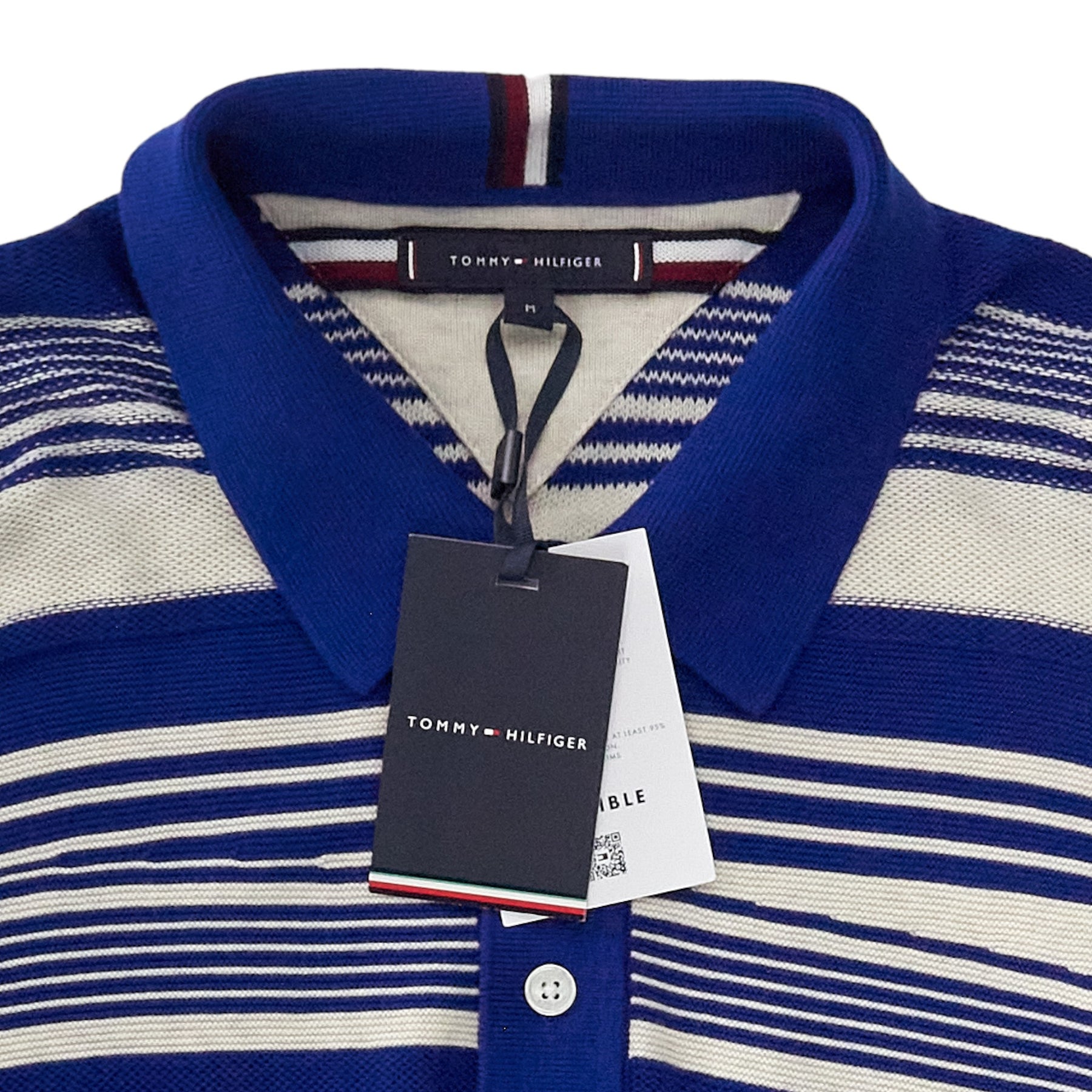 Tommy Hilfiger Blue/White Polo Jumper