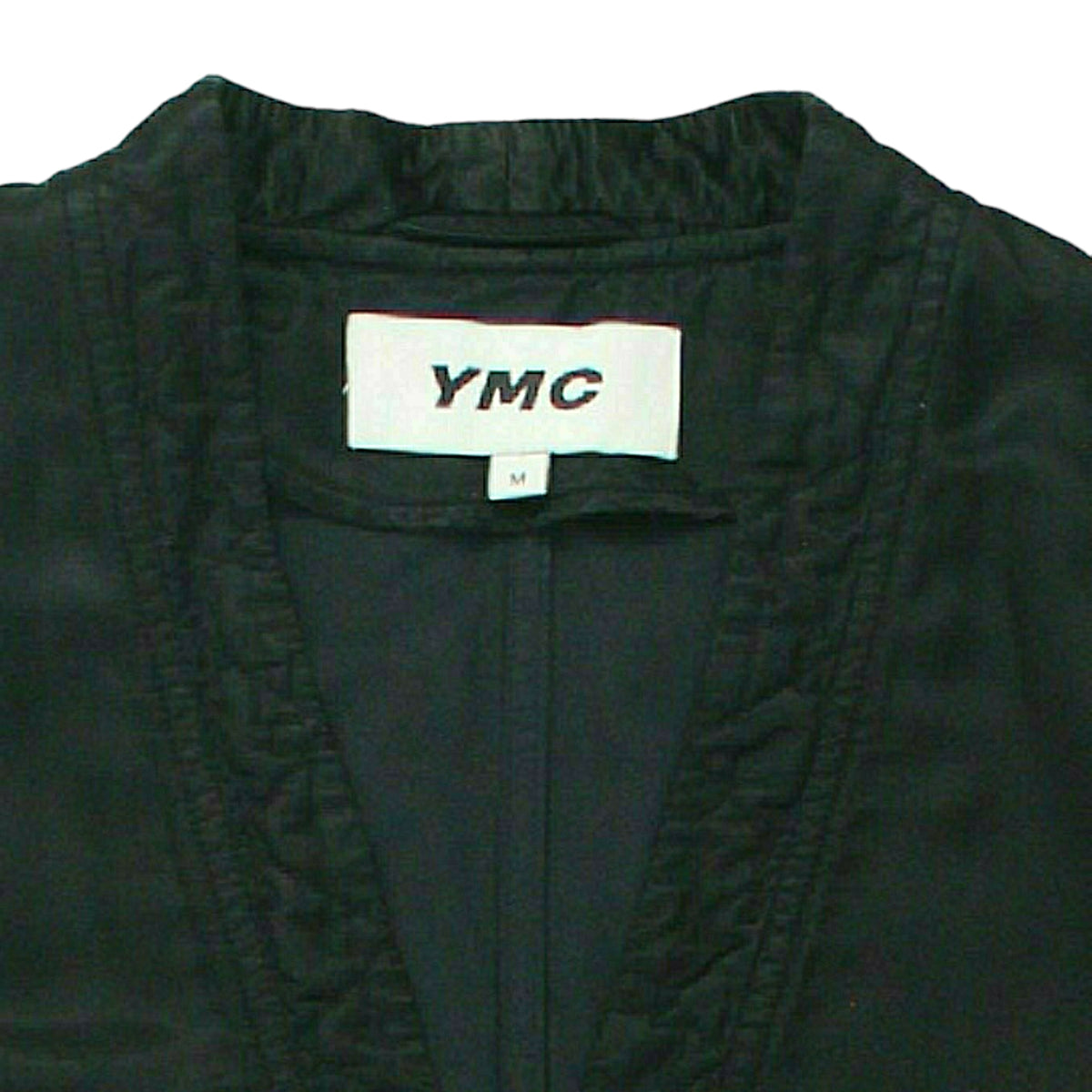 YMC Black Satin V-Neck Bomber Jacket