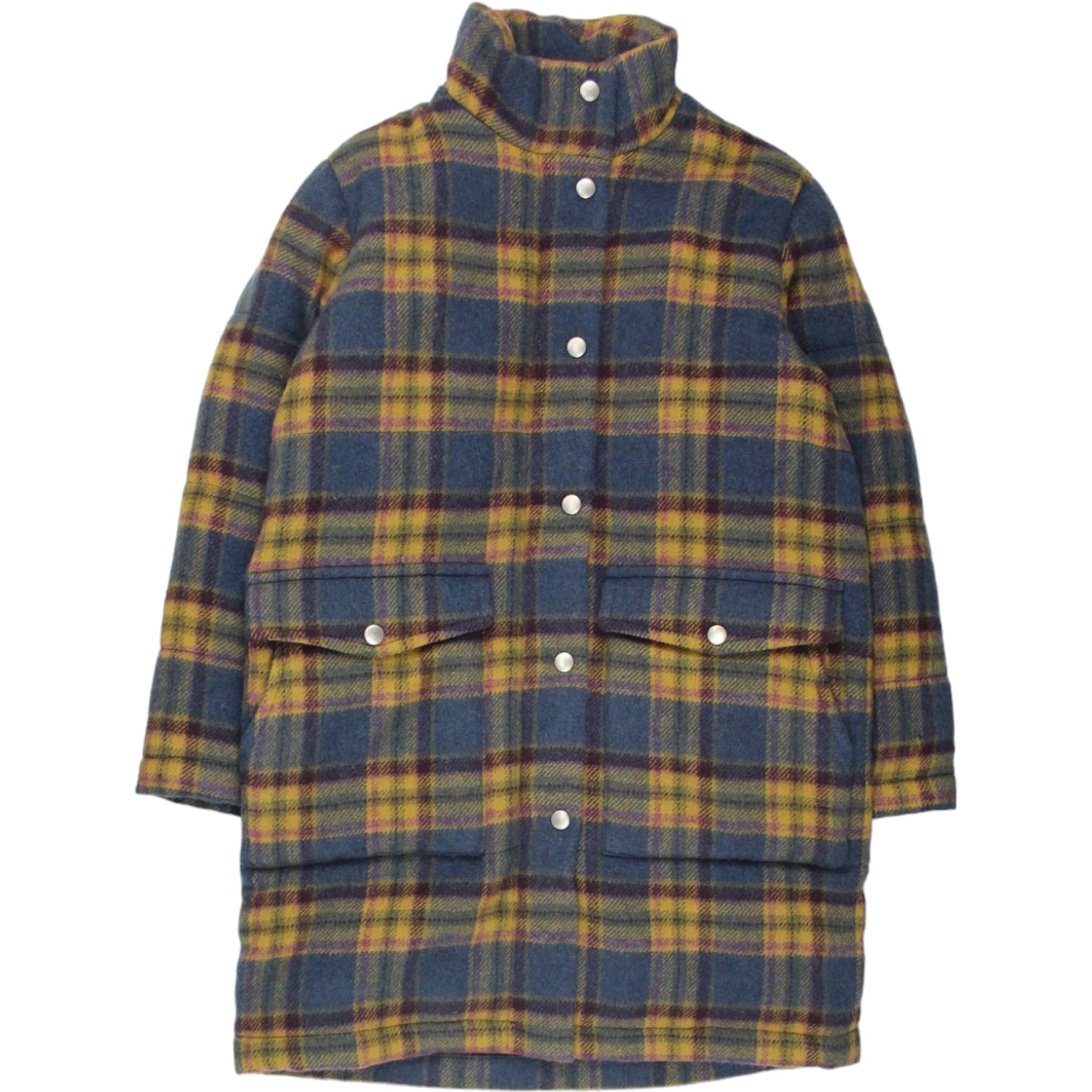 YMC Blue/Multi Plaid Padded Jacket