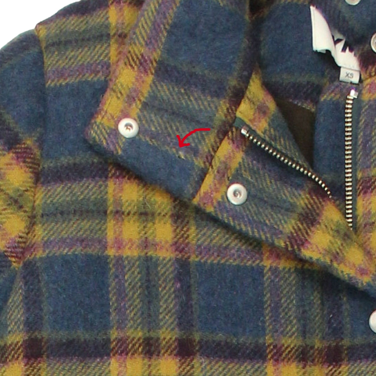YMC Blue/Multi Plaid Padded Jacket
