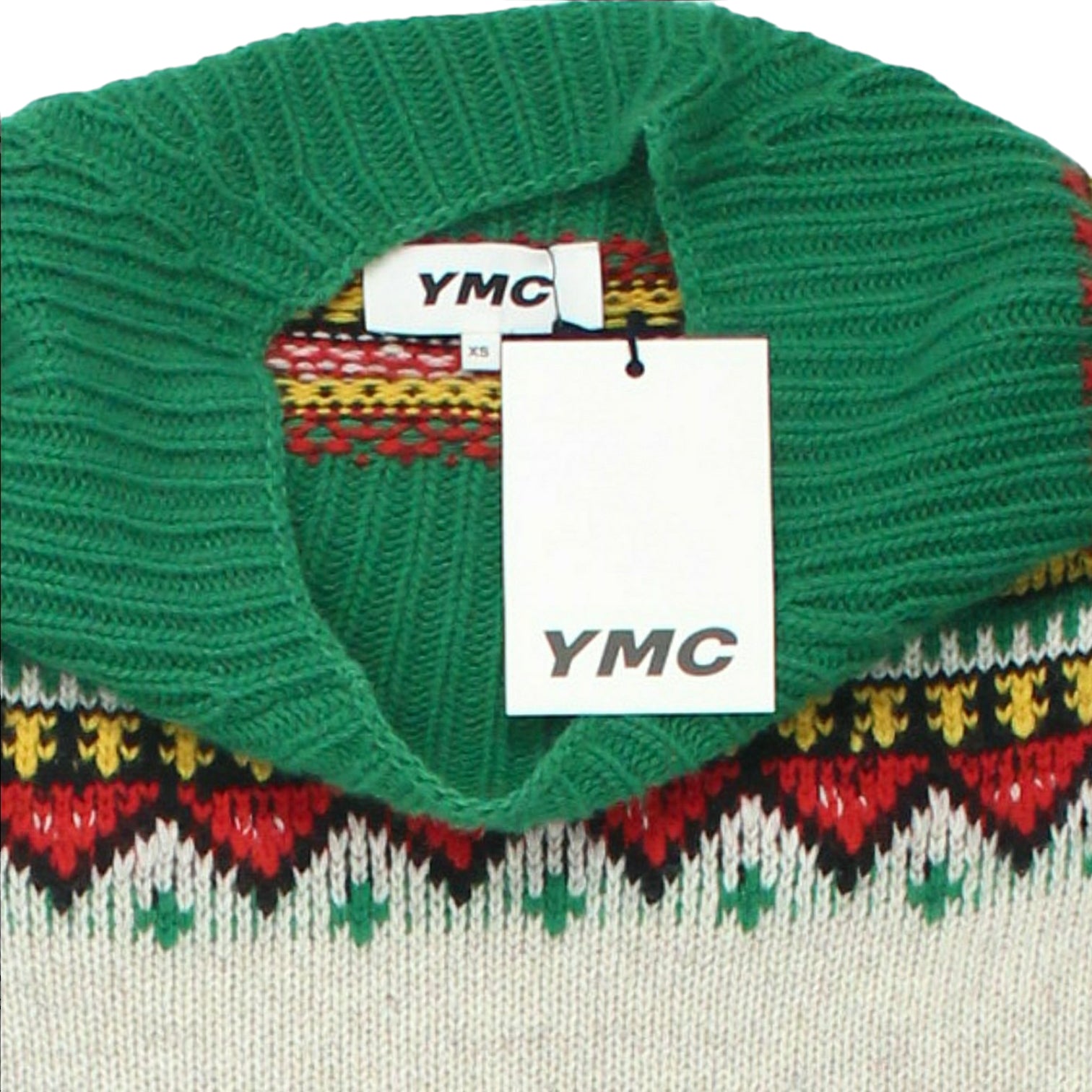 YMC Cream/Multi Trees Knit Jumper