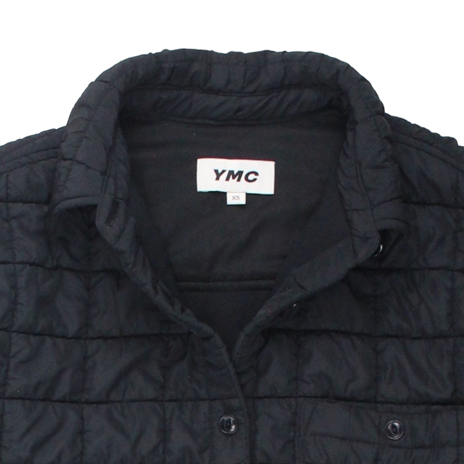 YMC Black Quilted Mitchum Overshirt