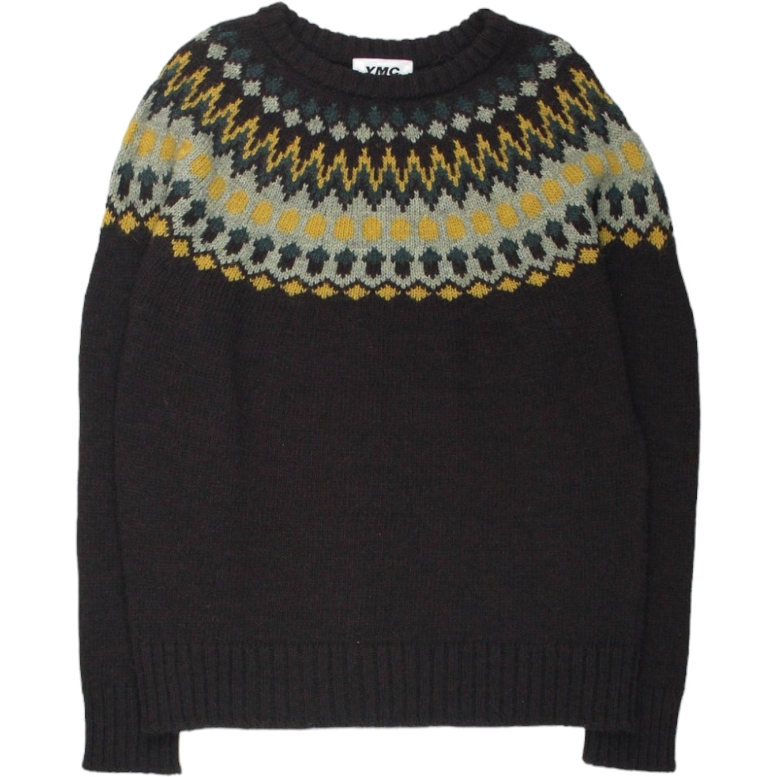 YMC Brown/Multi Fairisle Jumper