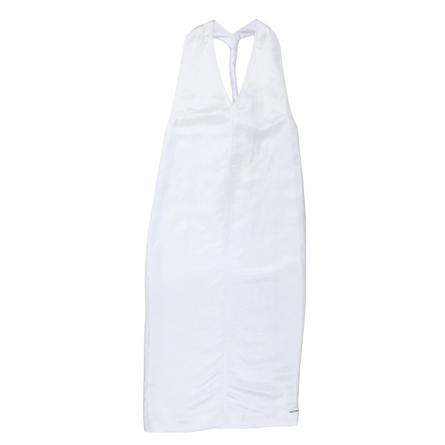 Calvin White Linen Halter Midi Dress | Shop from Crisis Online Calvin White Linen Halter Midi Dress | Shop from Crisis Online