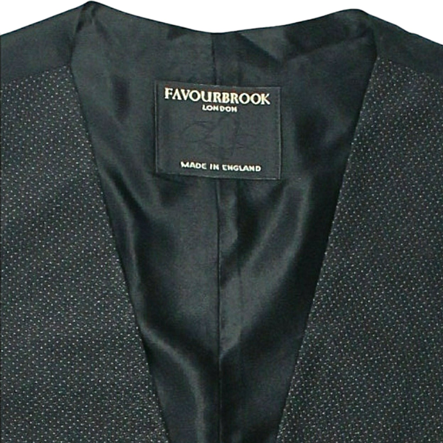 Favourbrook Black Hamilton Print Waistcoat