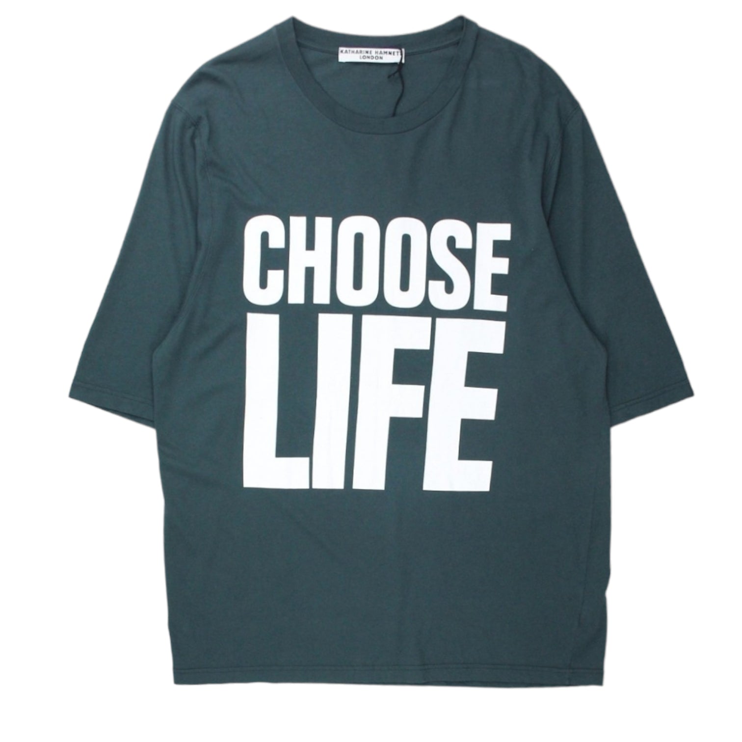 Katharine Hamnett Green Choose Life Tee | Shop from Crisis Online