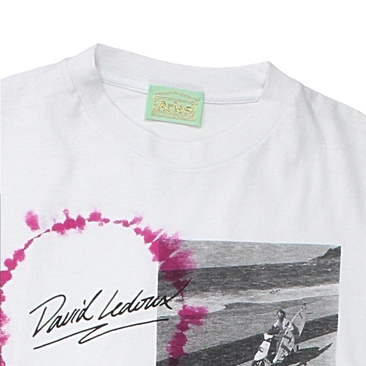 Aries X David Ledoux White Graphic Tee
