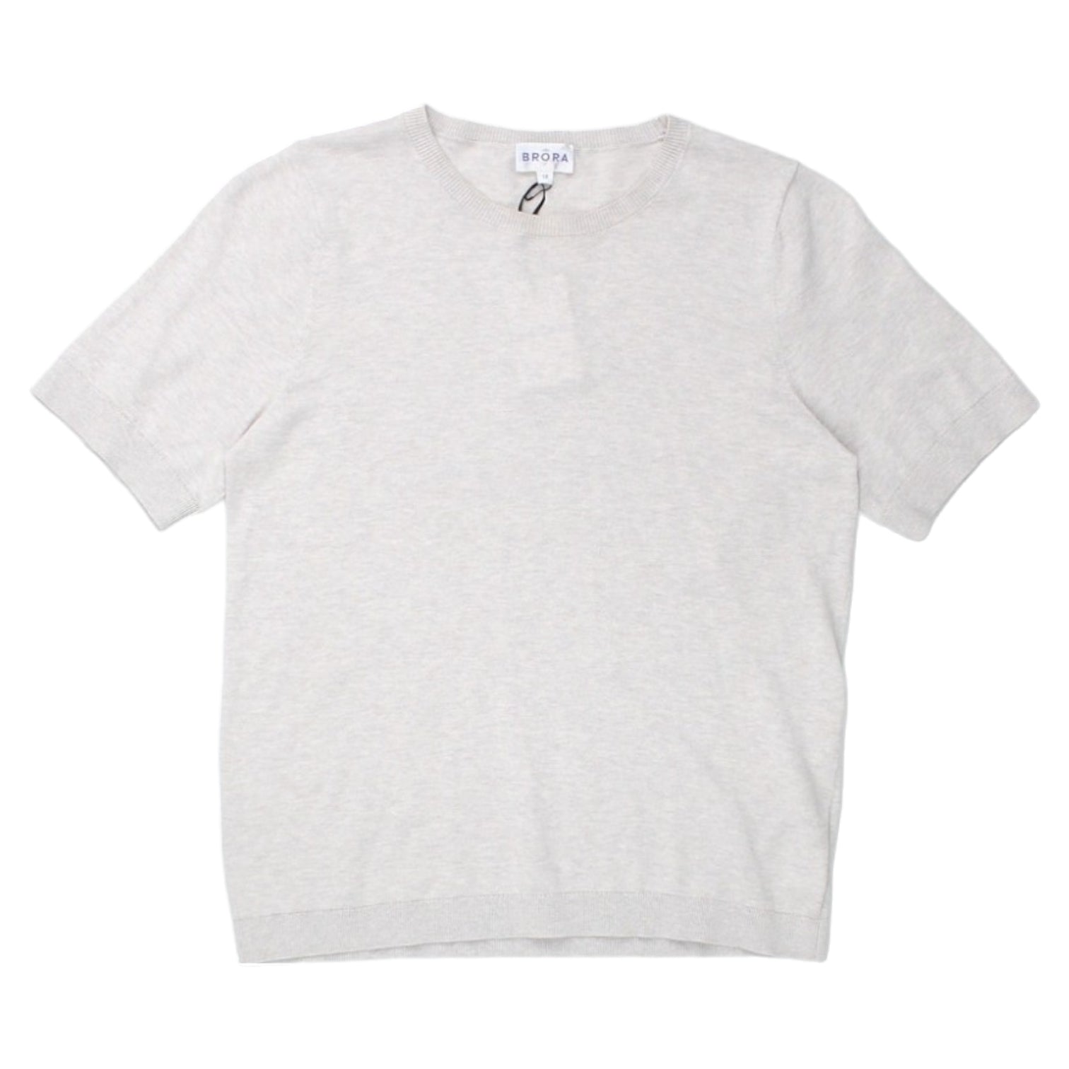 Brora Driftwood Cotton Knit Classic T-Shirt