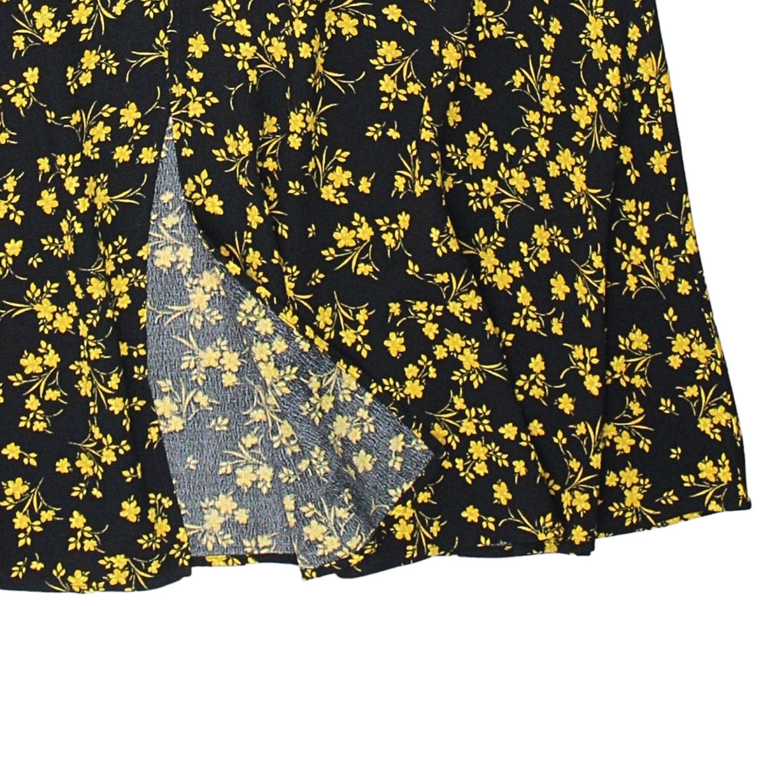 Hush Black/Yellow Amina Midi Skirt