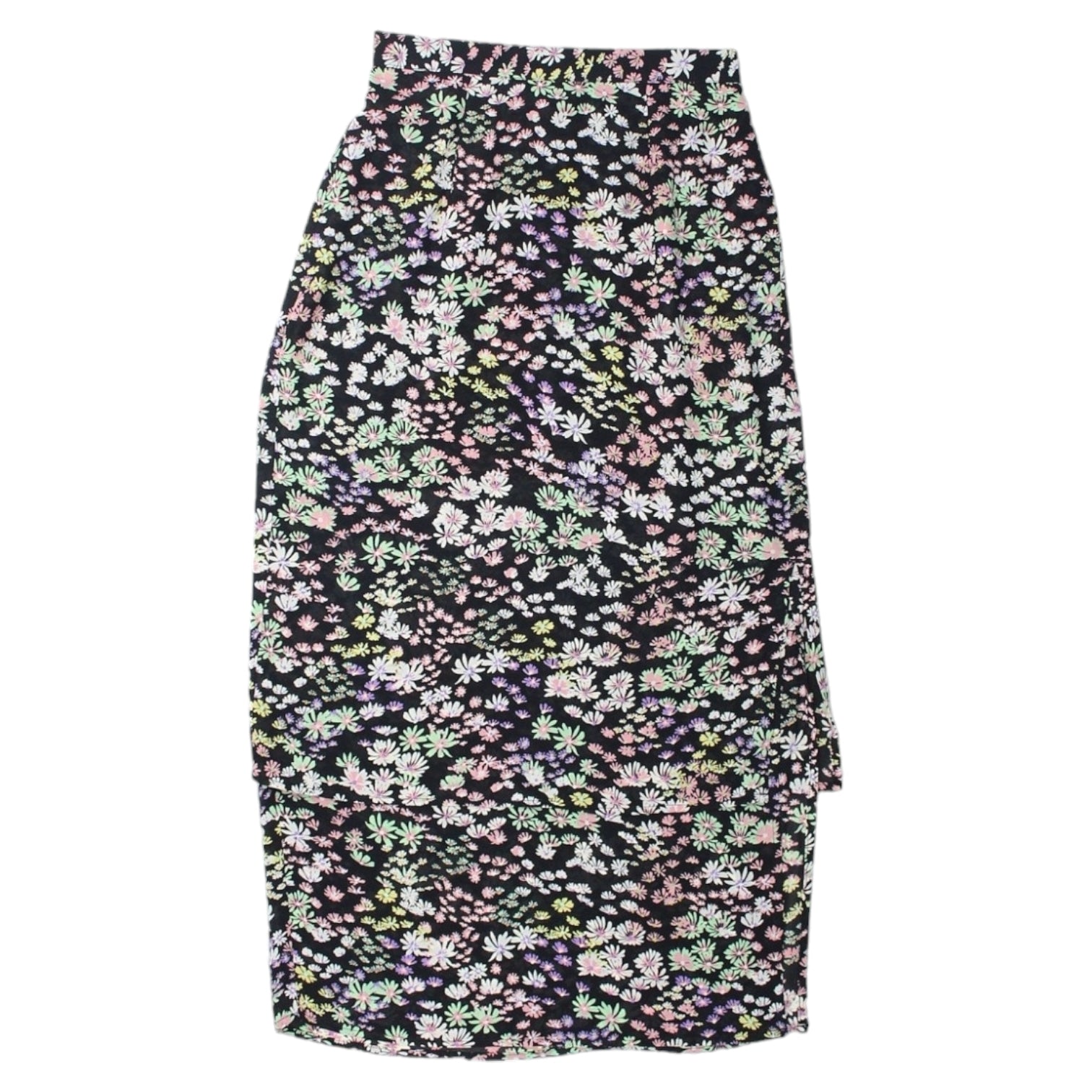 Hush Black Brooks Ditsy Floral Midi Skirt