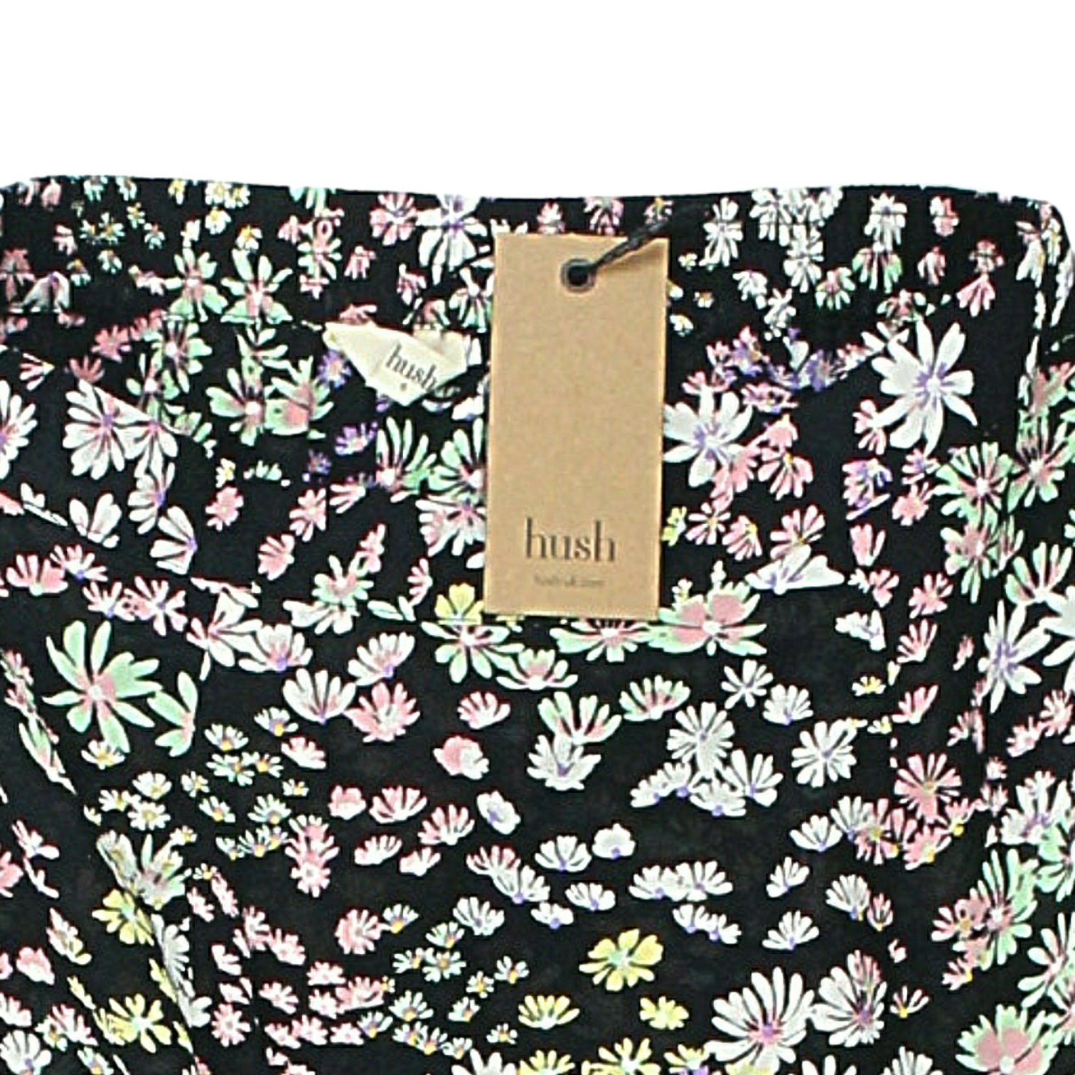 Hush Black Brooks Ditsy Floral Midi Skirt