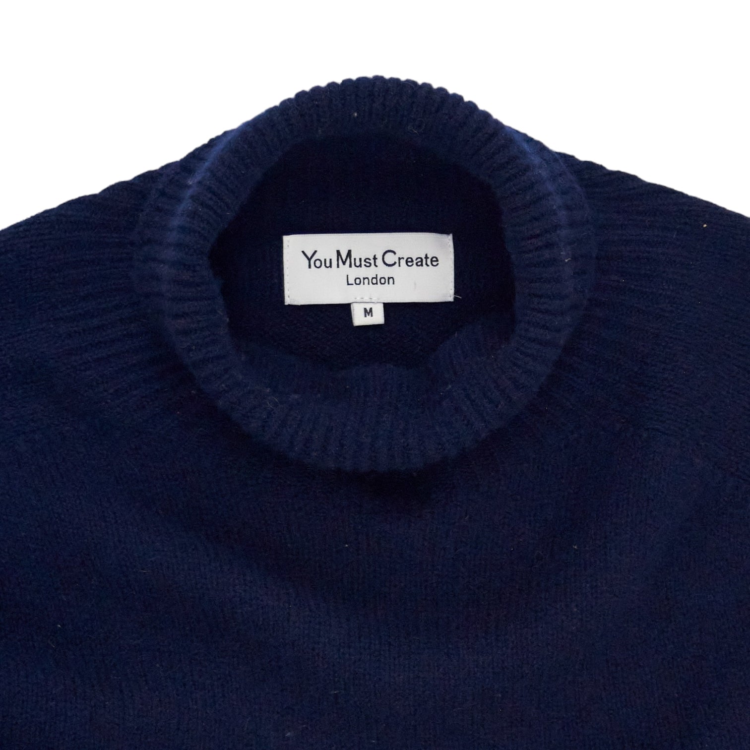 YMC Navy Roll Neck Jumper