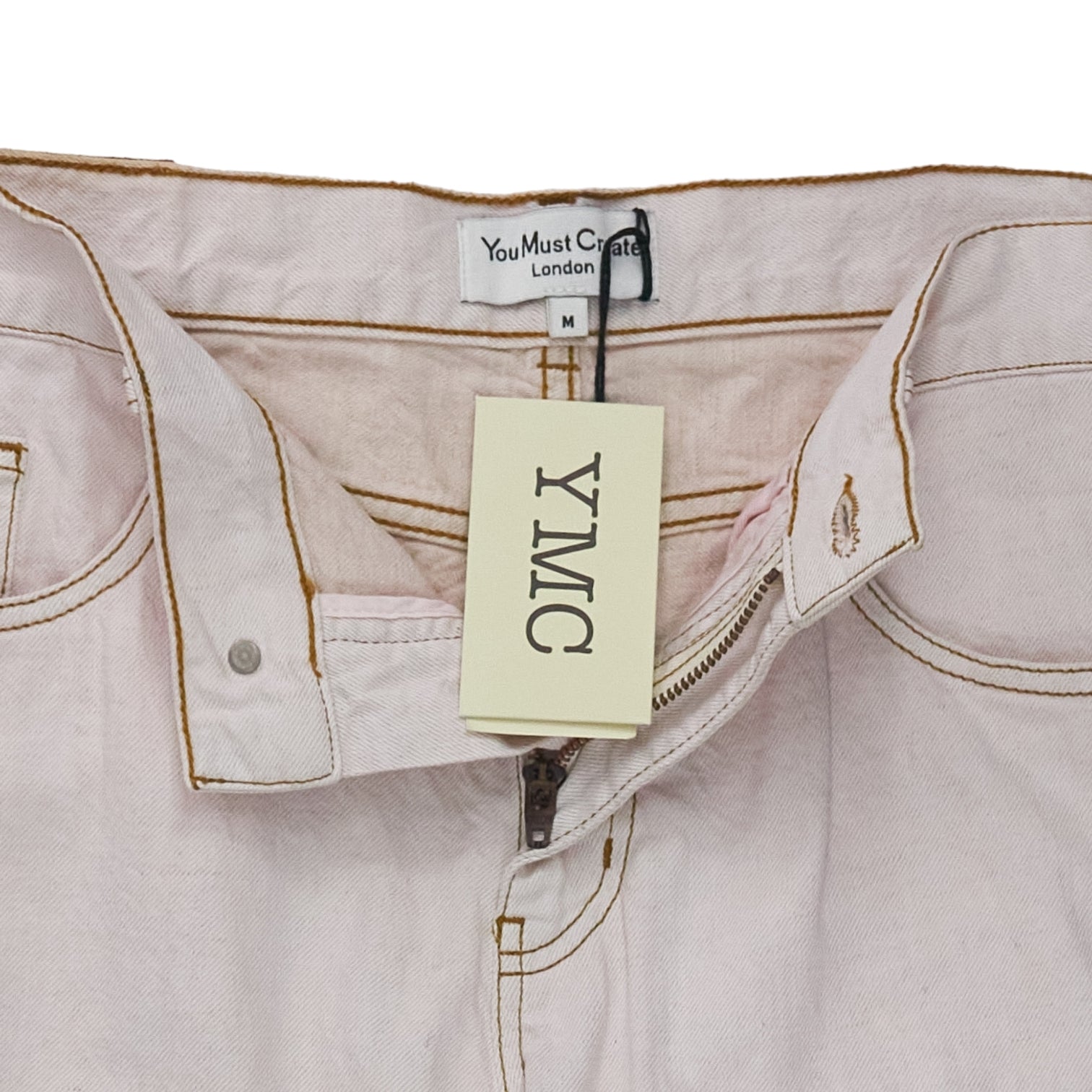 YMC Palest Pink Contrast Stitch Jeans