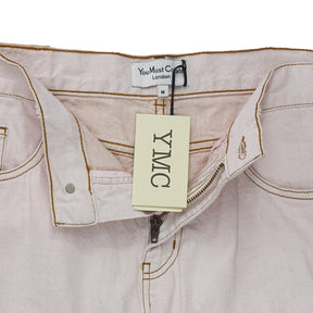 YMC Palest Pink Contrast Stitch Jeans