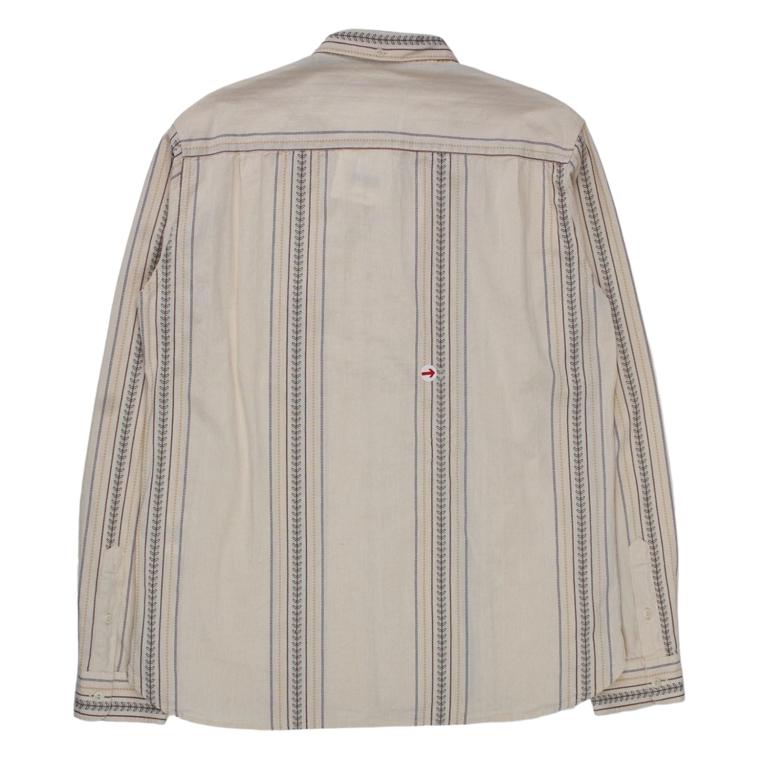 YMC Ecru Embroidered Dean Shirt