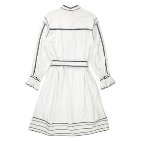 YMC White, Navy/Olive Trim Abery Dress