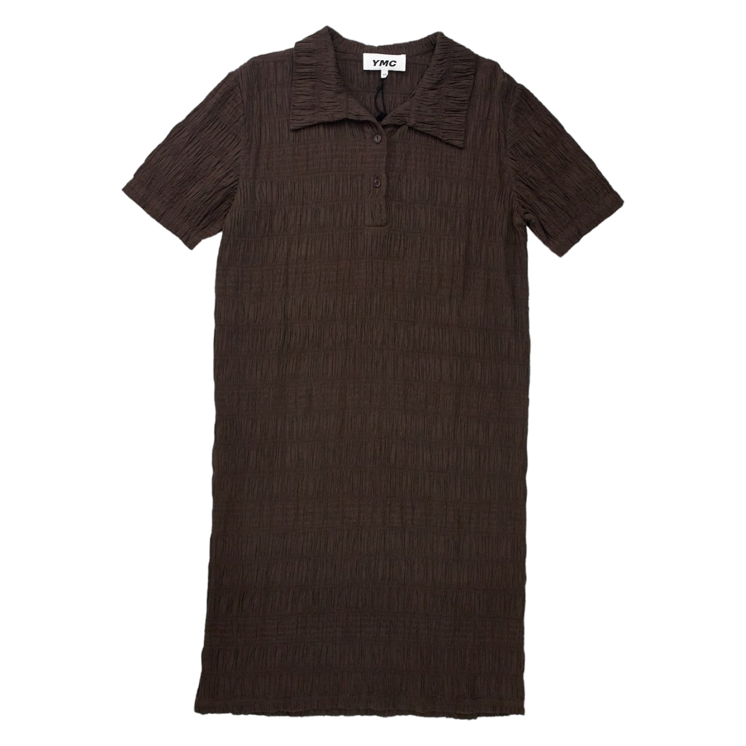 YMC Brown Elasticated Cotton Angelina Dress