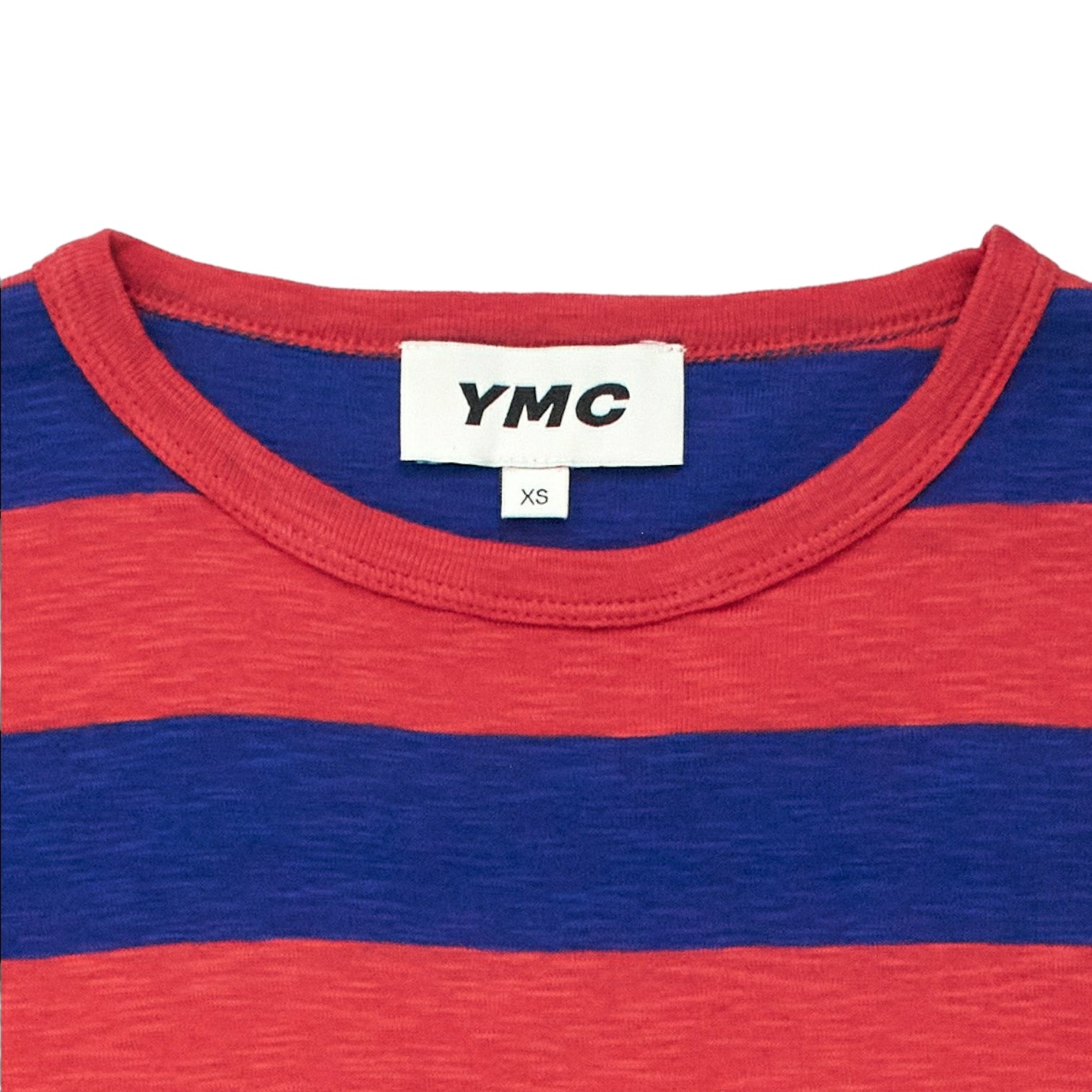 YMC Red/Blue Stripe Elbow Length T Shirt