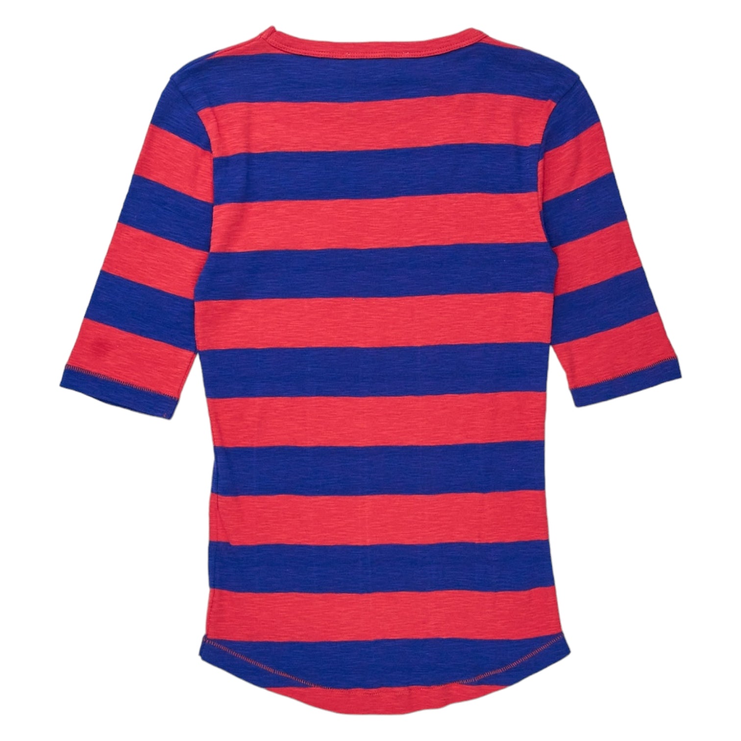 YMC Red/Blue Stripe Elbow Length T Shirt