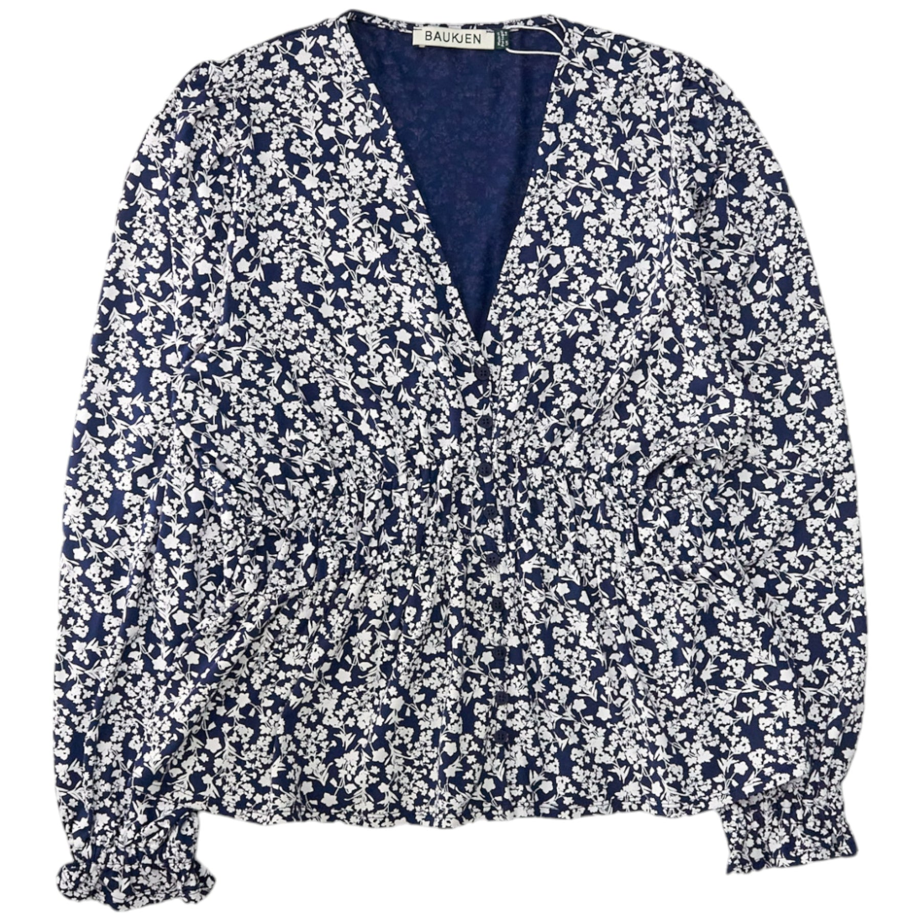 Baukjen Navy Foliage Judith Blouse