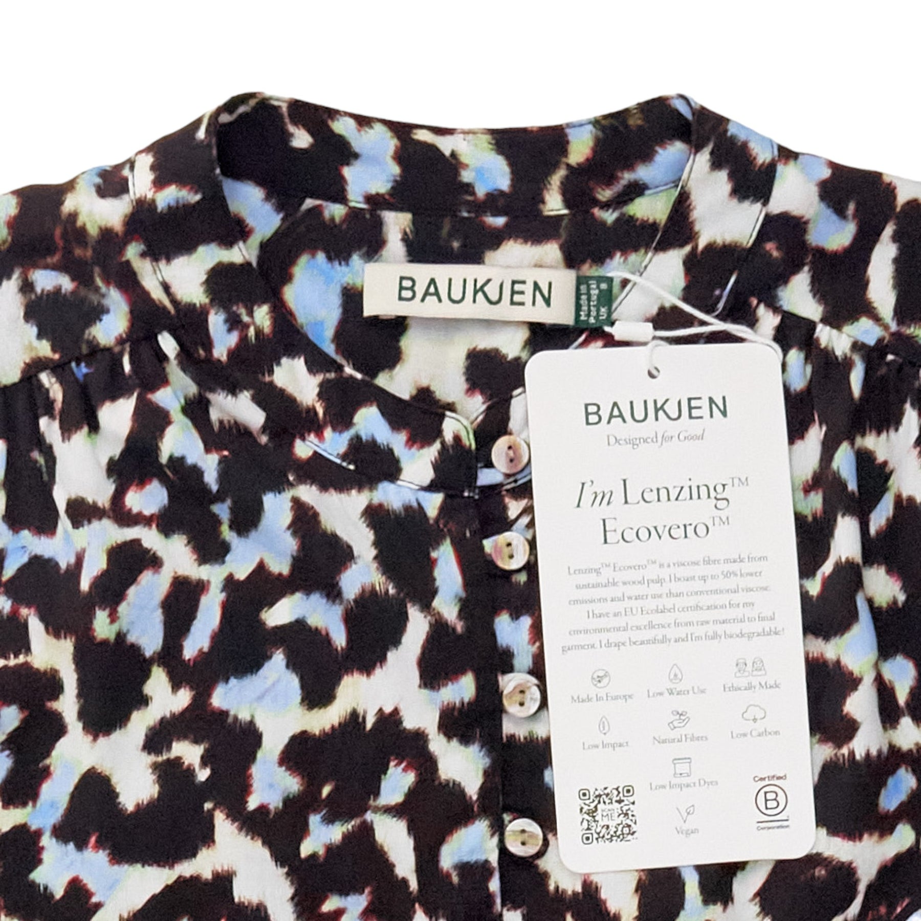 Baukjen White/Multi Snow Leopard Jaqueline Blouse