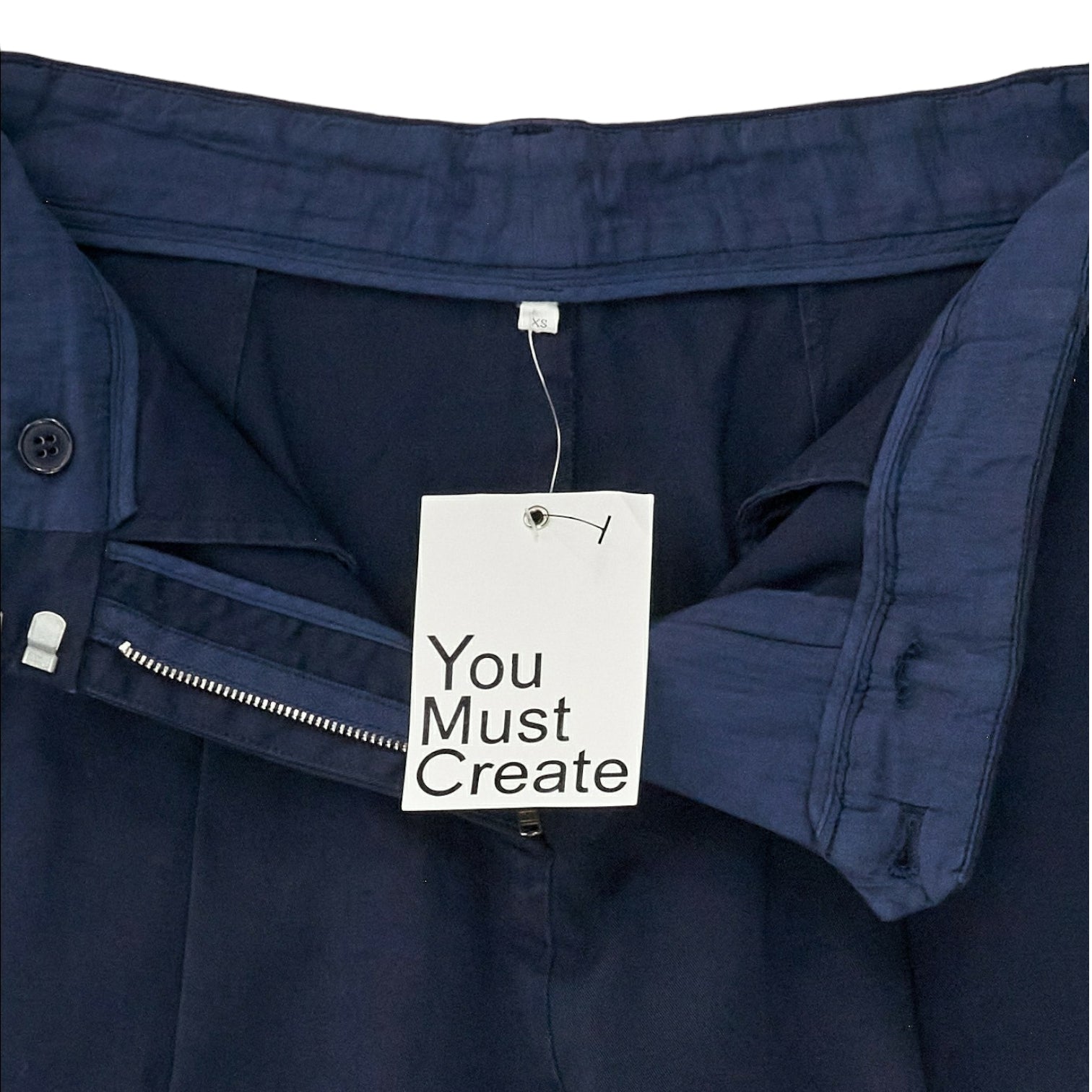 YMC Navy Pleat Front Chino's