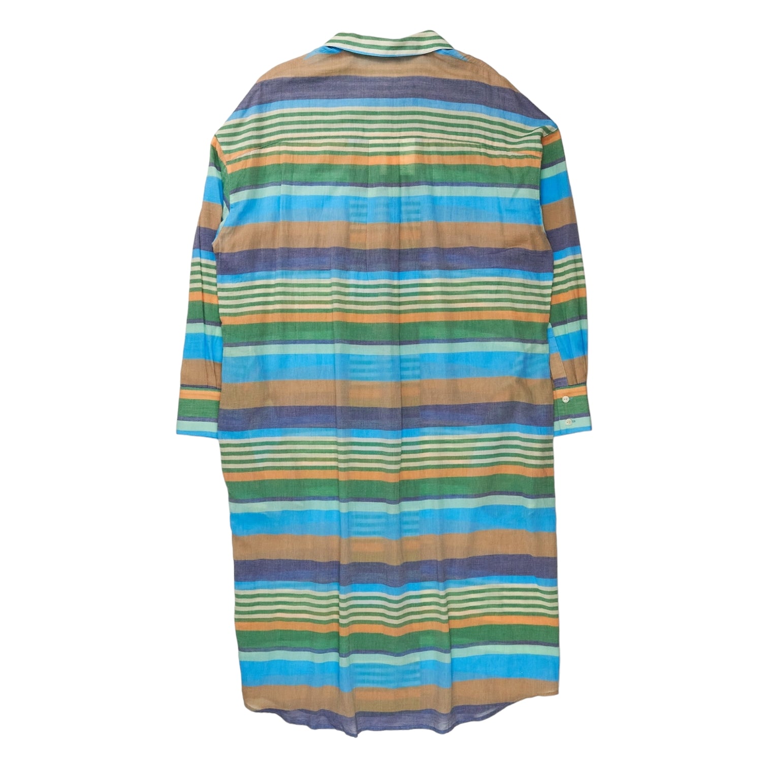 YMC Blue/Multi Stripe Shirt Dress
